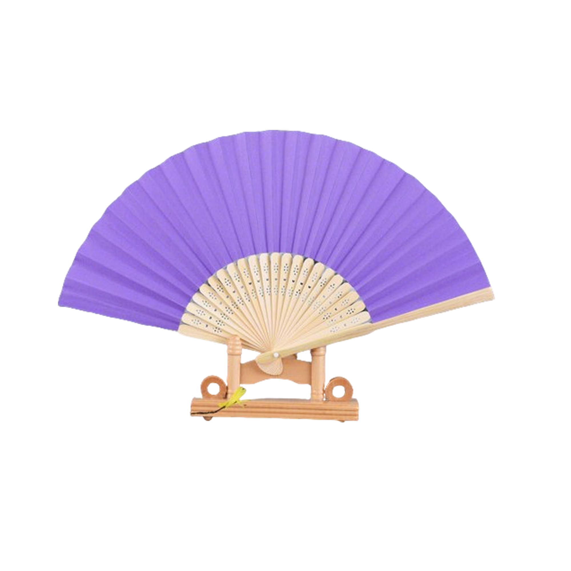 Bamboo Folding Handheld Paper Fan 8.2" x 15" 5