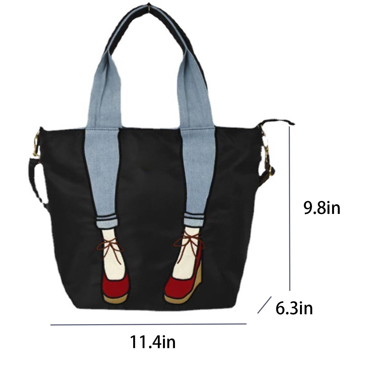 Nylon handbag creative high heels tote bag for women 2