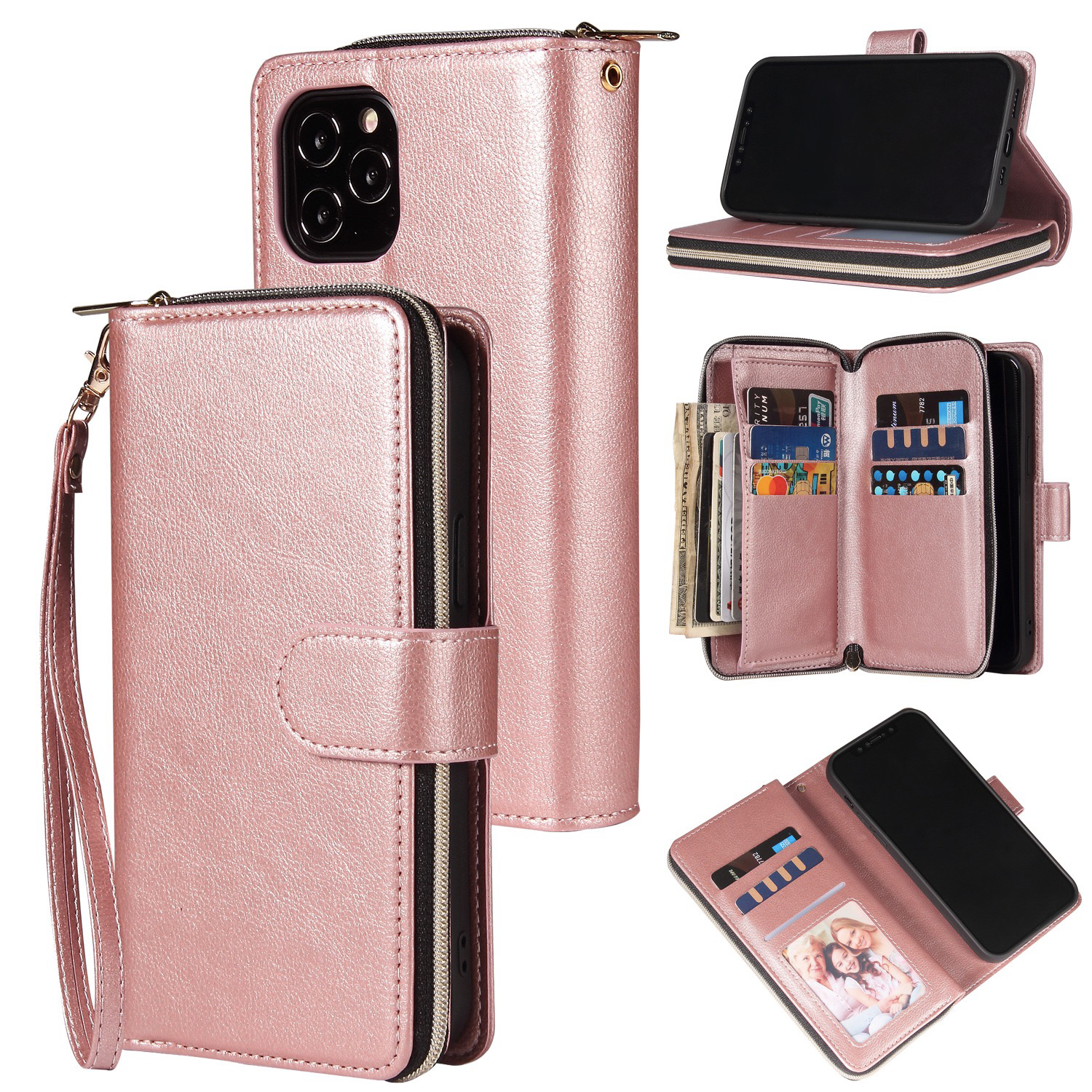PU Leather Ultra-thin Wallet Phone Case 3