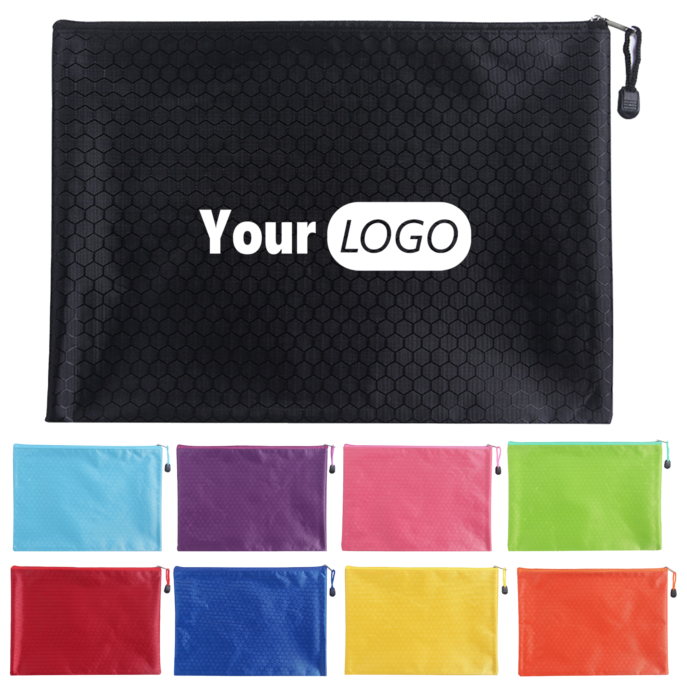 Pvc Football Pattern Waterproof Zipper File Bag 5
