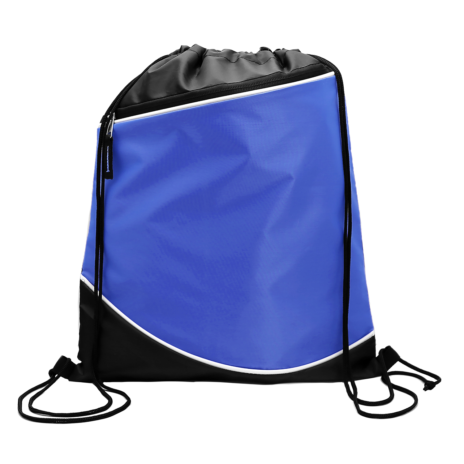 Drawstring Backpack with Zipper Pocket 1