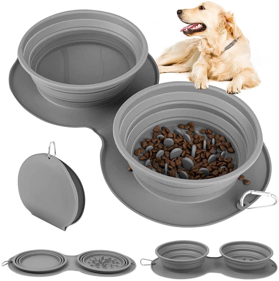 Portable Collapsible Pet Bowl for Eating and Drinking 2