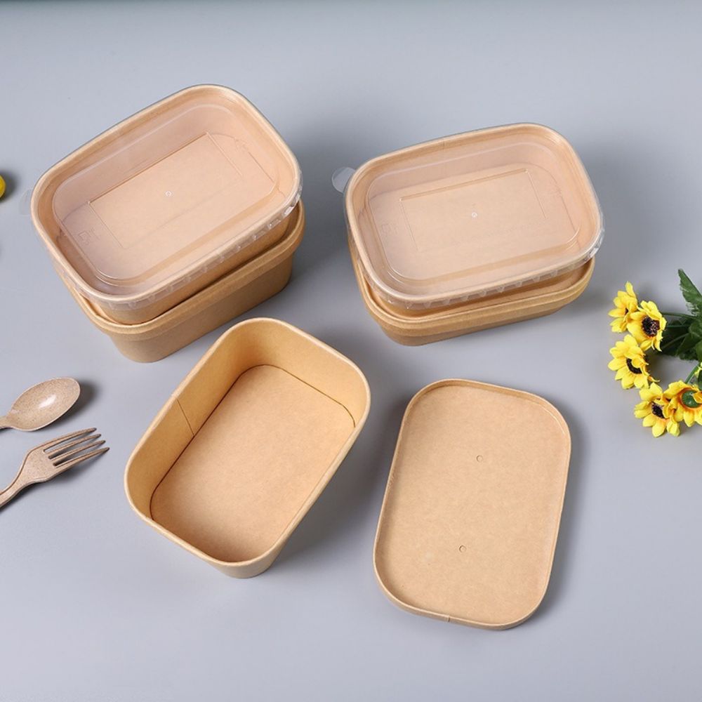 Disposable Kraft Paper Lunch Box 4