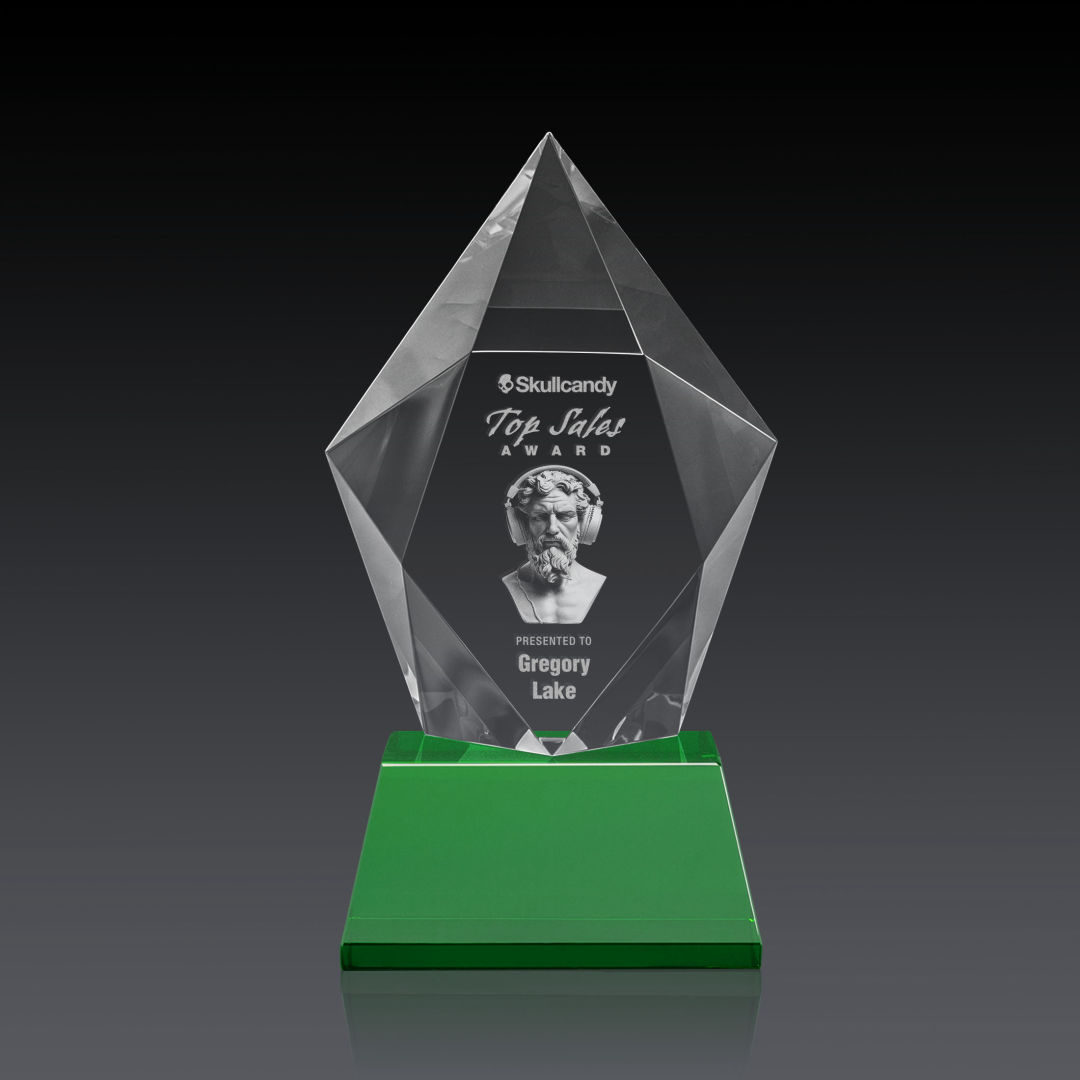 Devron 3D Award on Base - Green 8