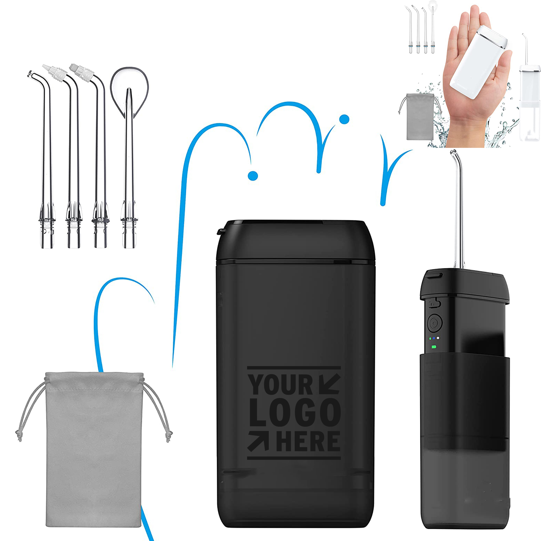 Water Flosser Mini Cordless Portable Oral Irrigator Water Teeth Cleaner Pick 2