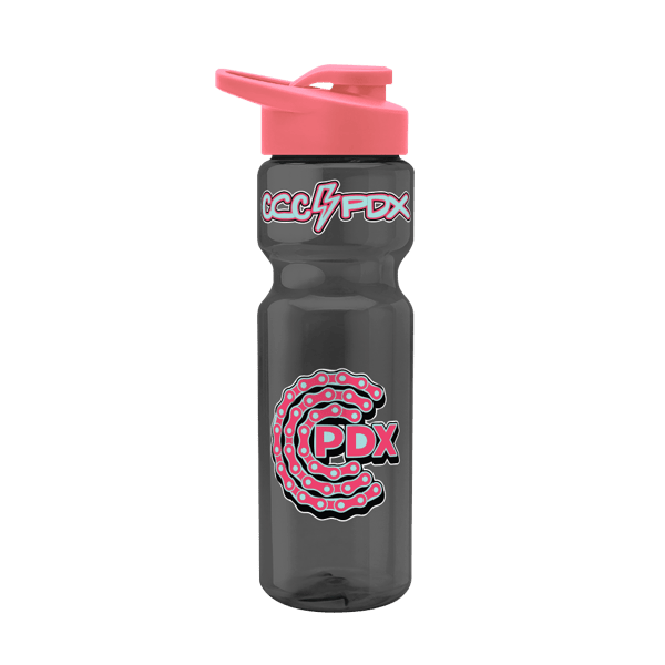 Blazer 28oz Transparent Bike Bottle w/Drink-thru Lid 250