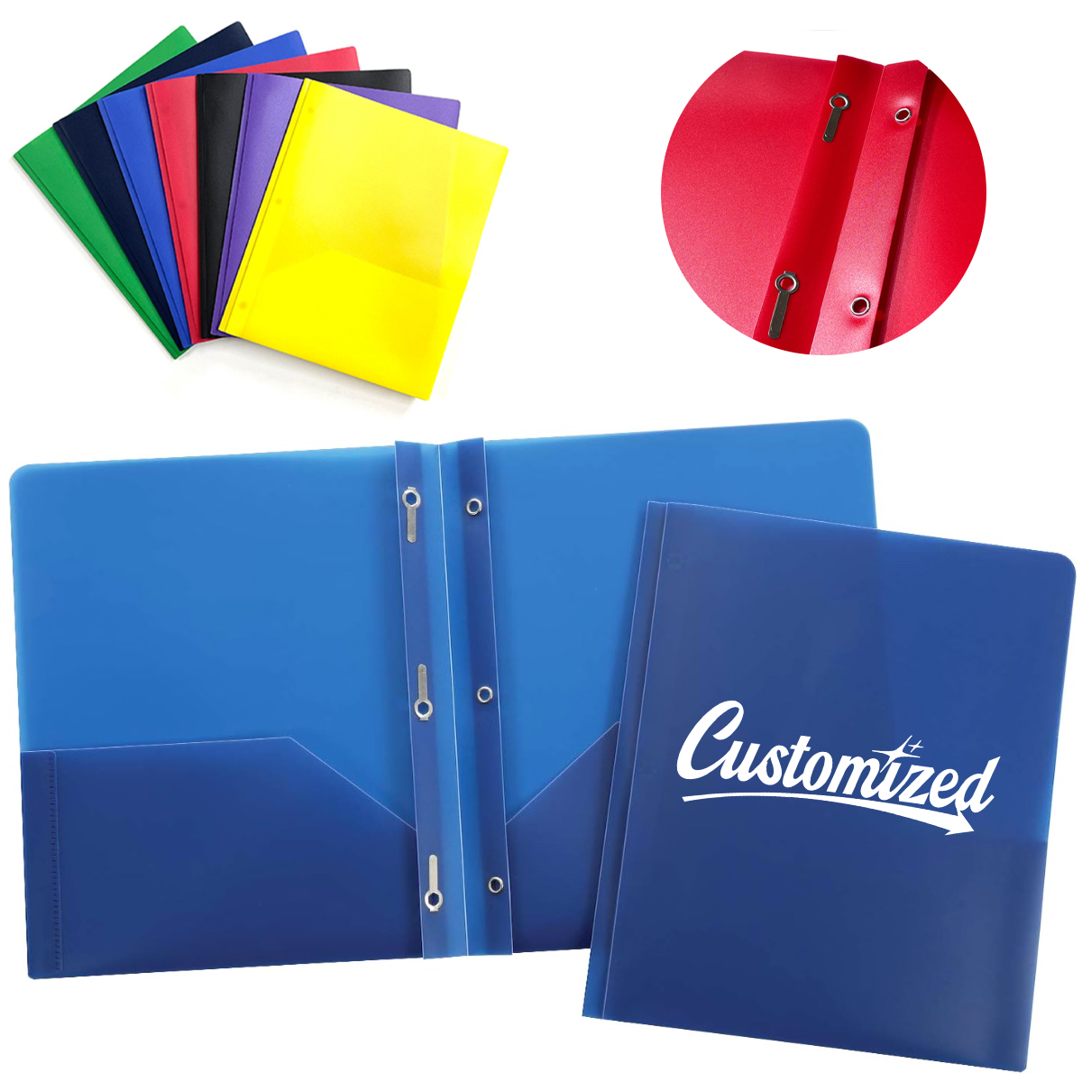 Poly Report Cover Folder with Clear Front and Color Back 7