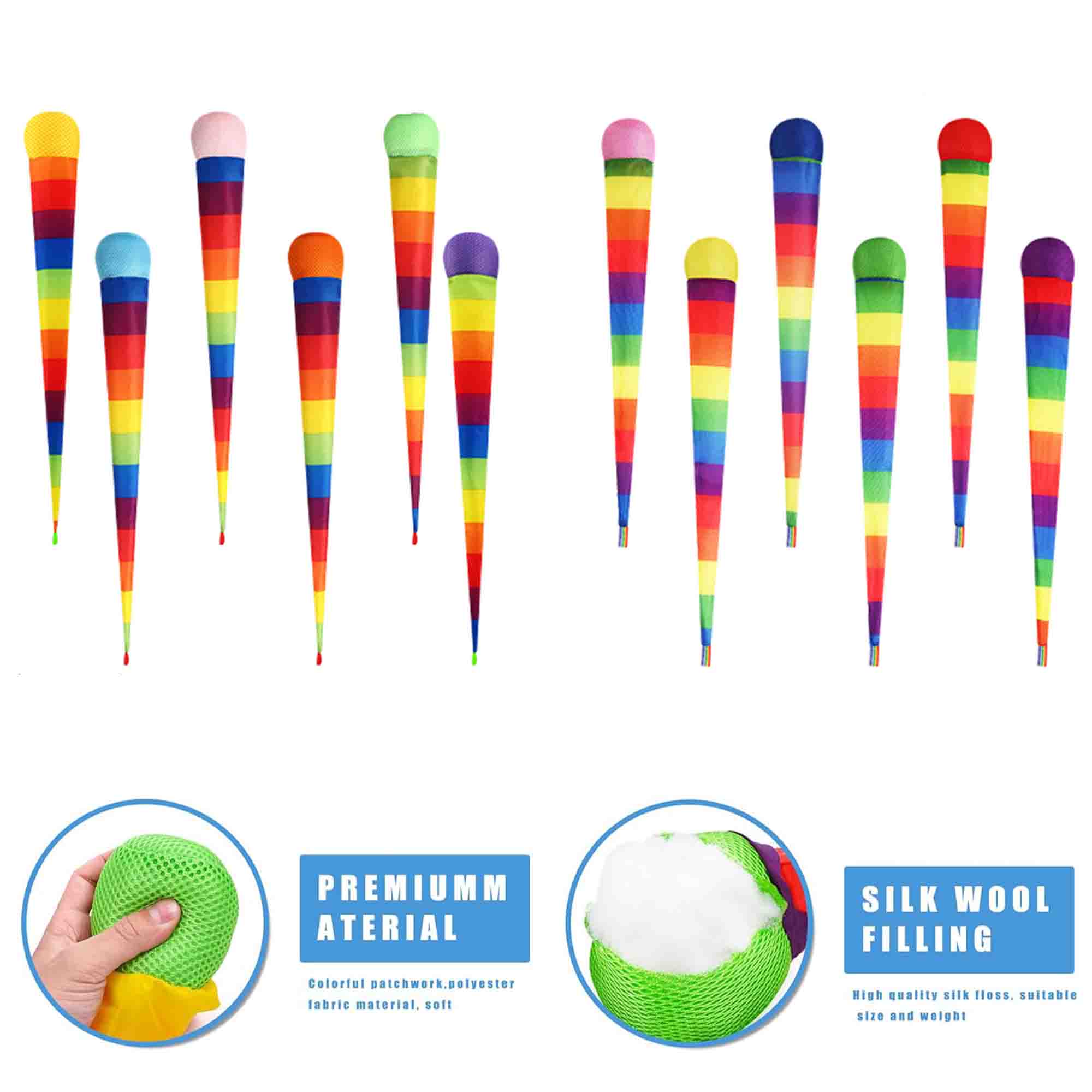 Soft Rainbow Play Ball Activities Fun Throwing School 2