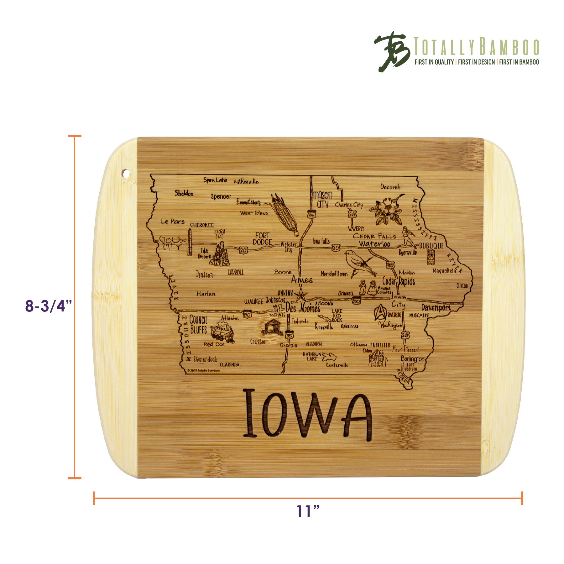 A Slice of Life Iowa Serving & Cutting Board 2