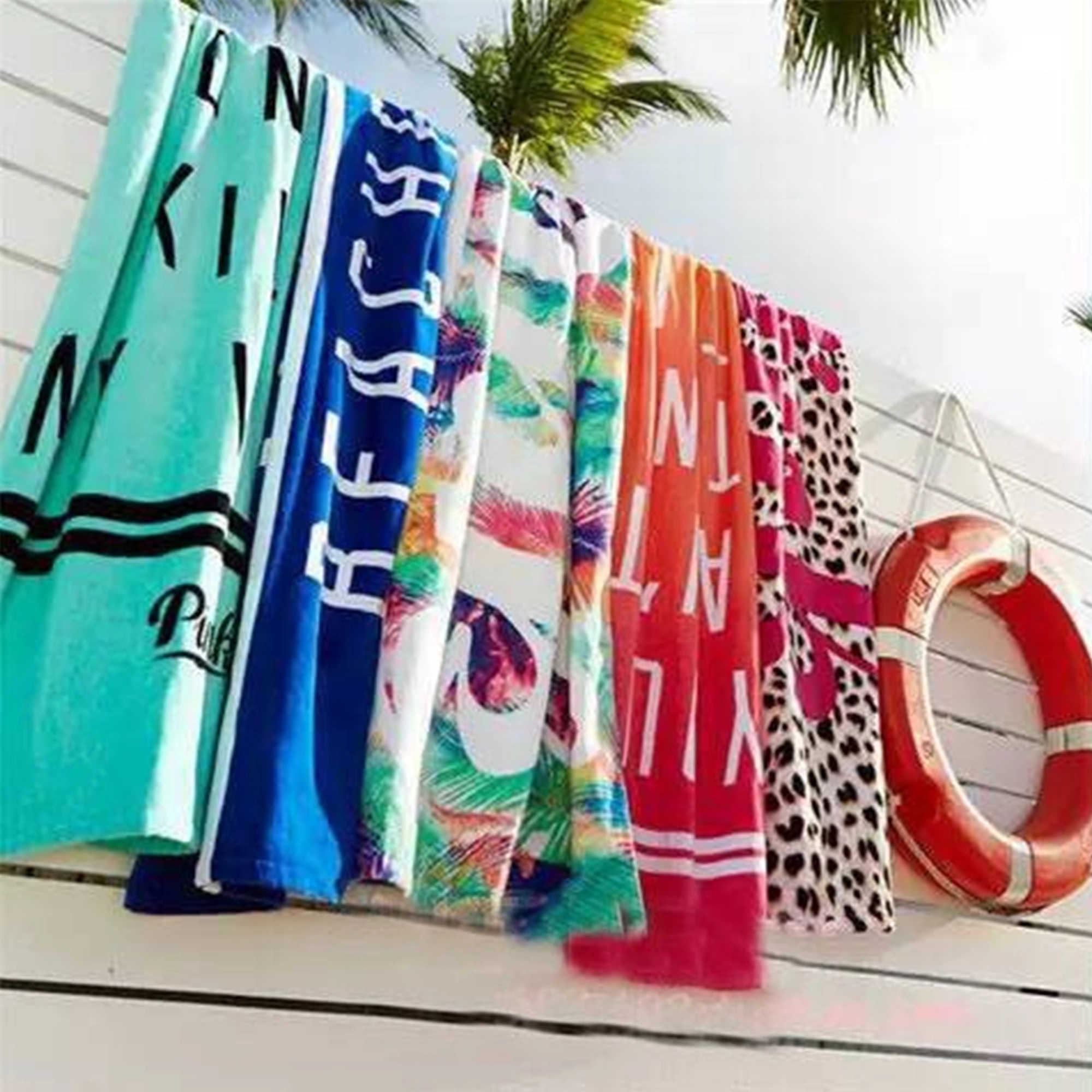 Custom Full Color Beach Towel MOQ 50PCS 2