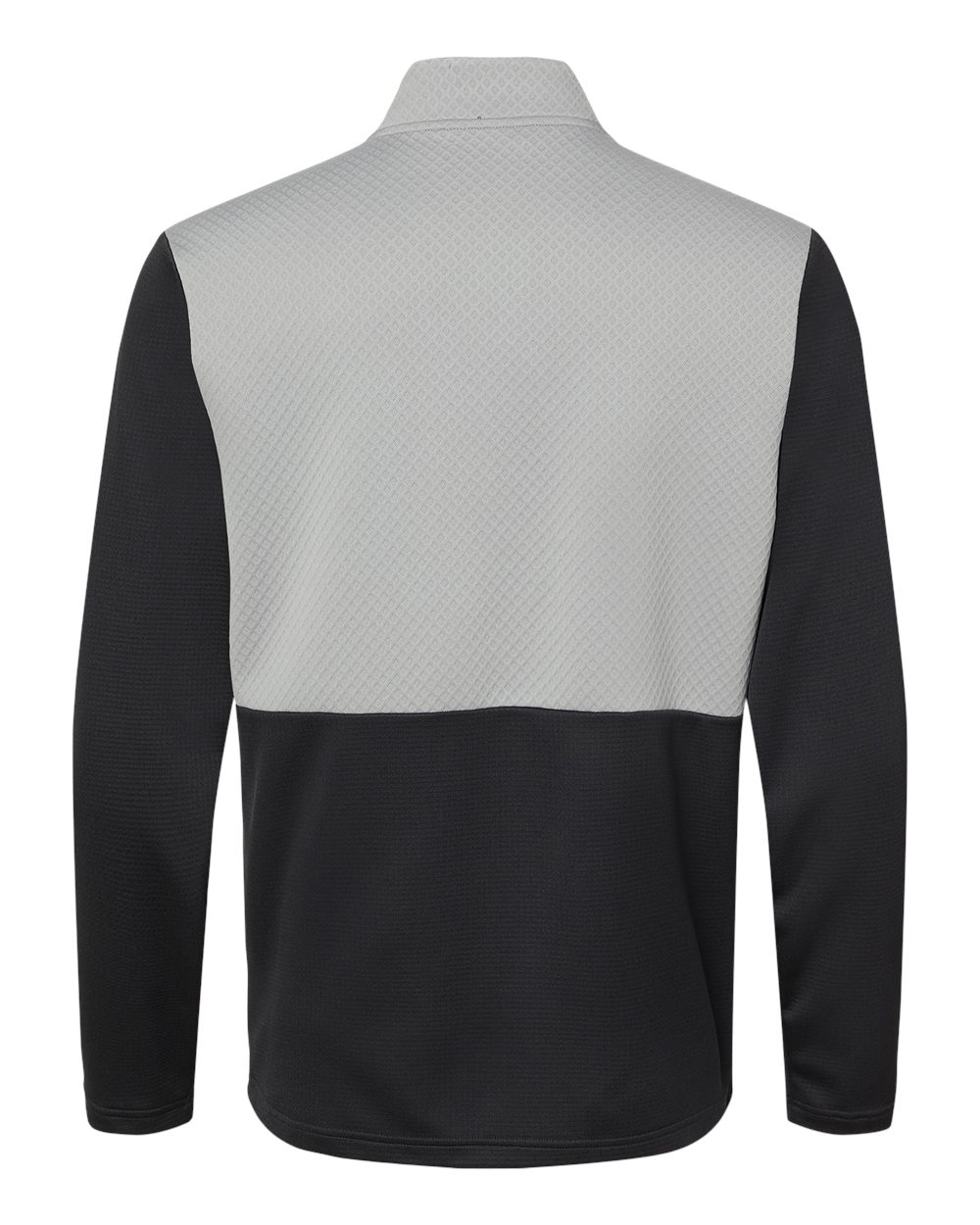 Textured Mixed Media Quarter-Zip Pullover