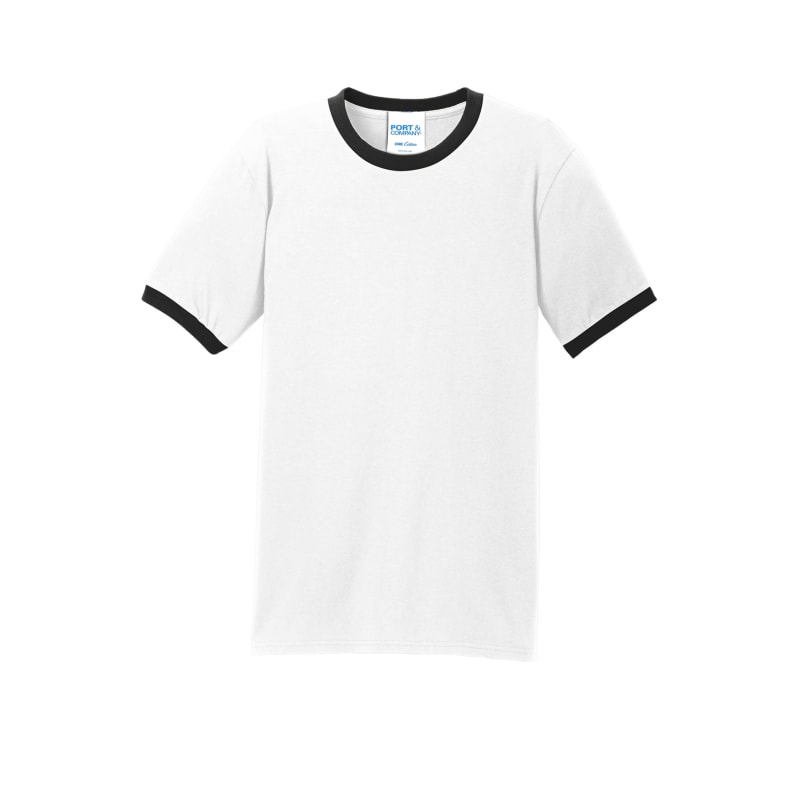 Port & Company Core Cotton Ringer Tee. 20