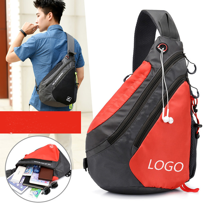Sling Chest Shoulder Crossbody Bag w/USB Charging Port 4