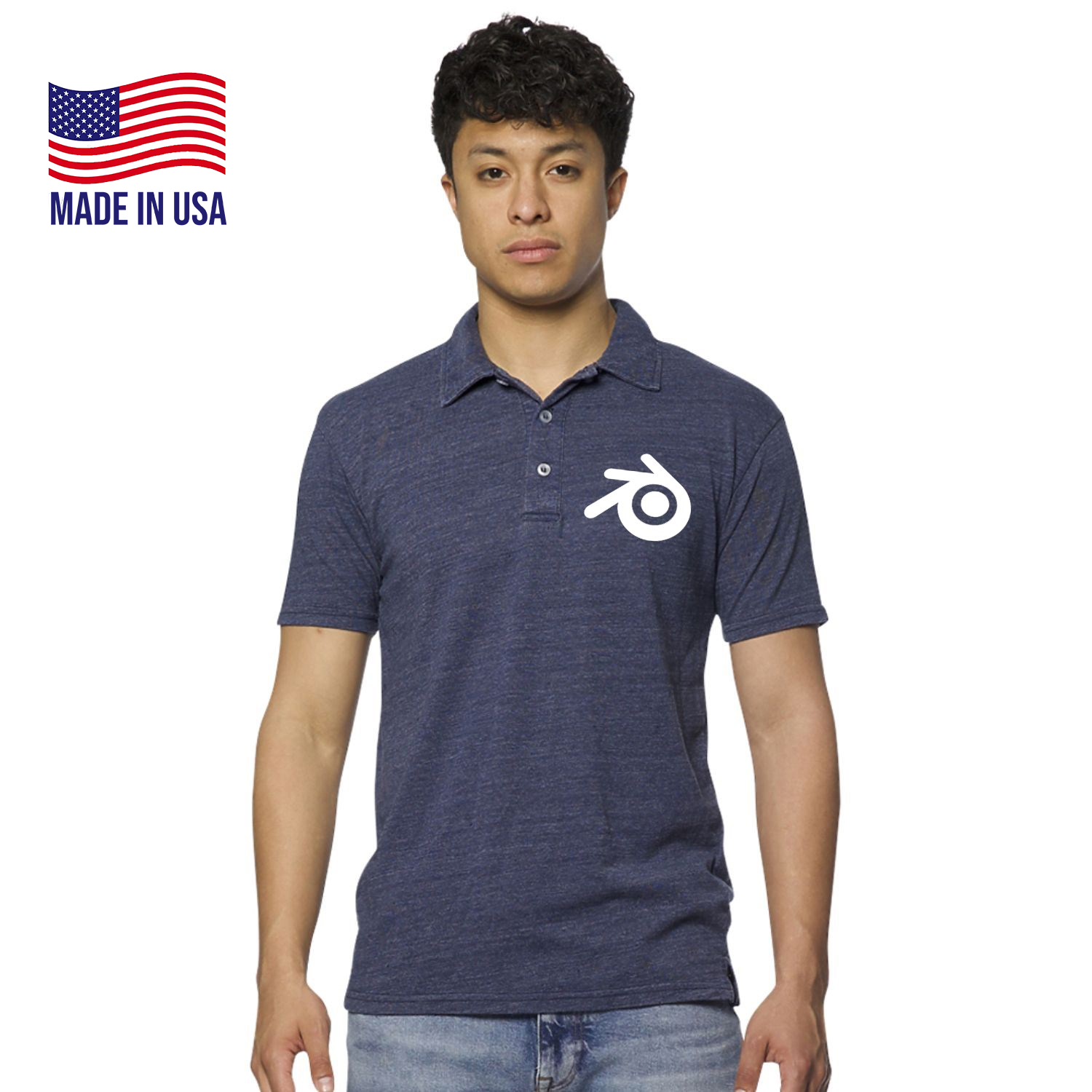 USA Made Unisex Triblend Pigment Dyed Polo 2