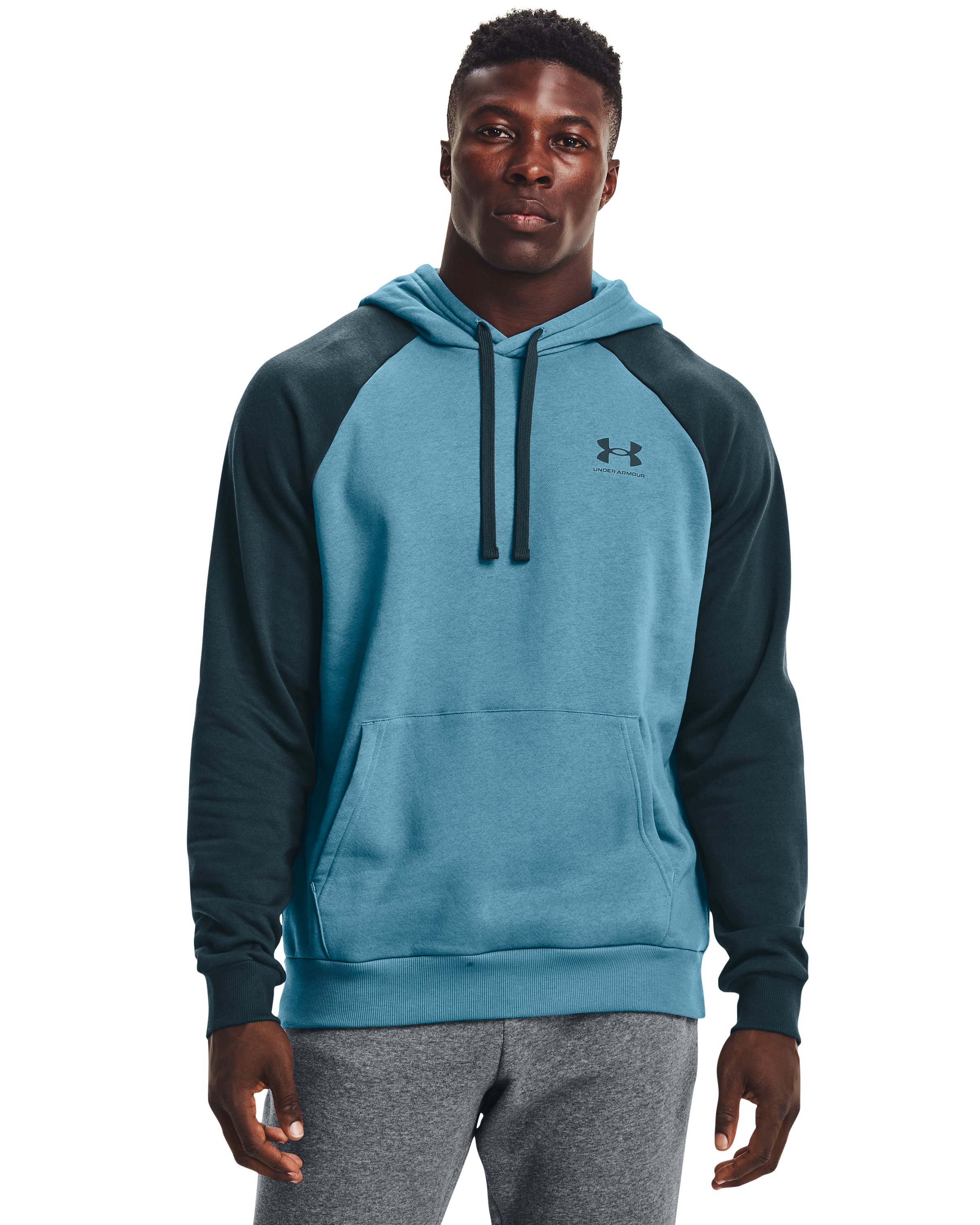 UA Rival Fleece Colorblock Men's Hoodie 12
