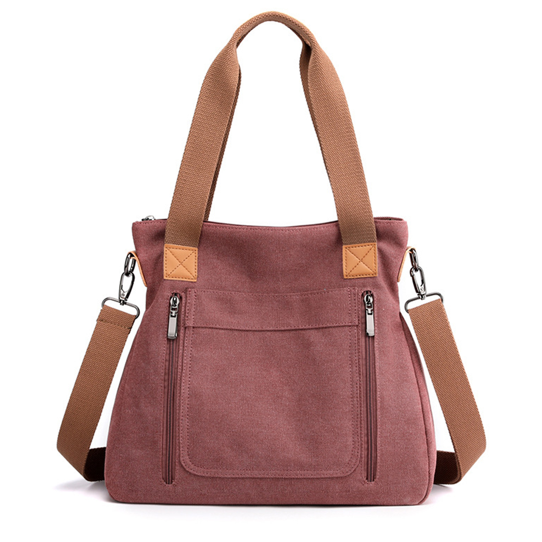Canvas Multi-pocket Tote Bag, custom tote bag with logo imprint 3