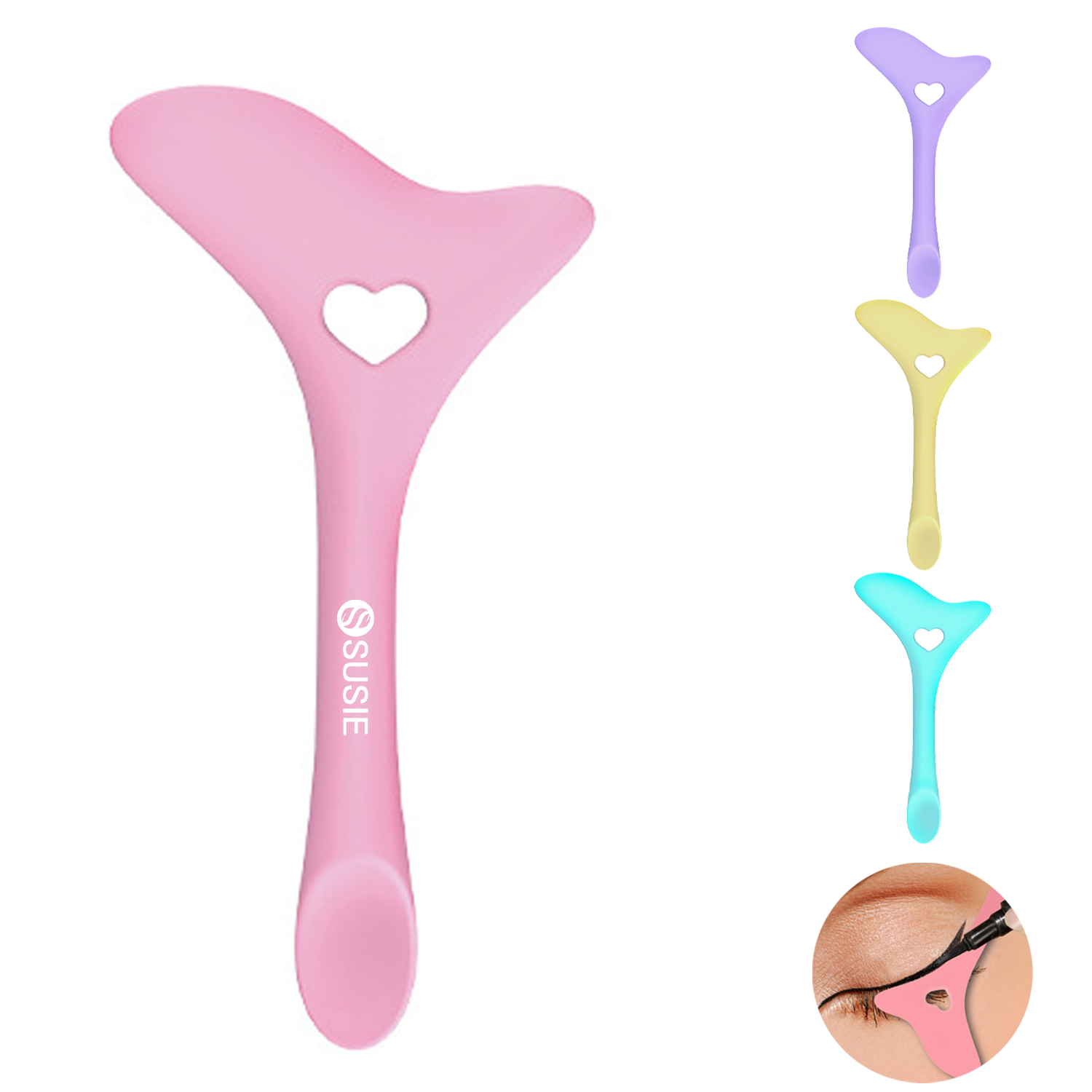 Resusable Silicone Eyeliner Stencils Wing Tips Aid 2