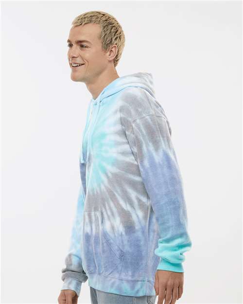 Unisex Tie-Dyed Cloud Inside-Out Fleece Hooded Sweatshirt - 8600 23