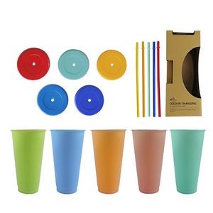 Handy 710ml Clear Plastic Color Changing Cup 18