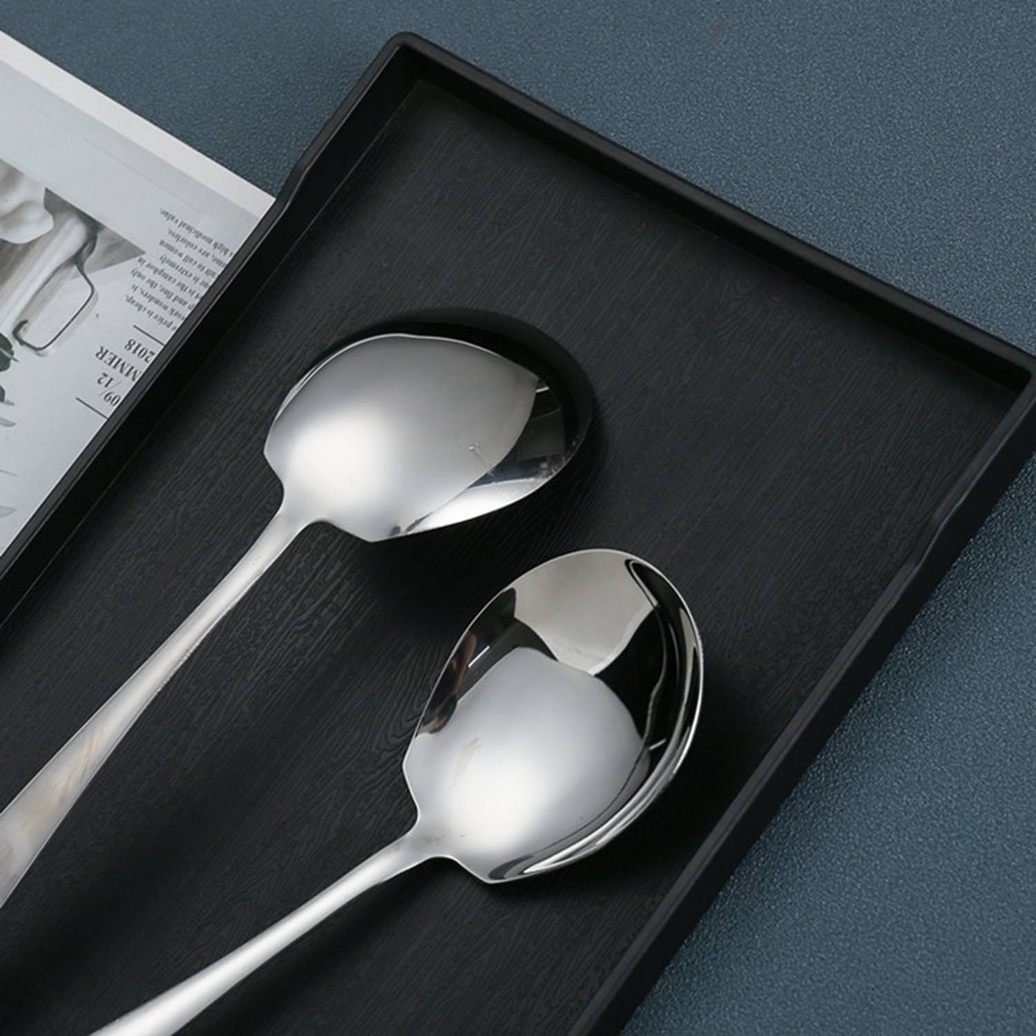 High Appearance Thickened Stainless Steel Vegetable Spoon 3