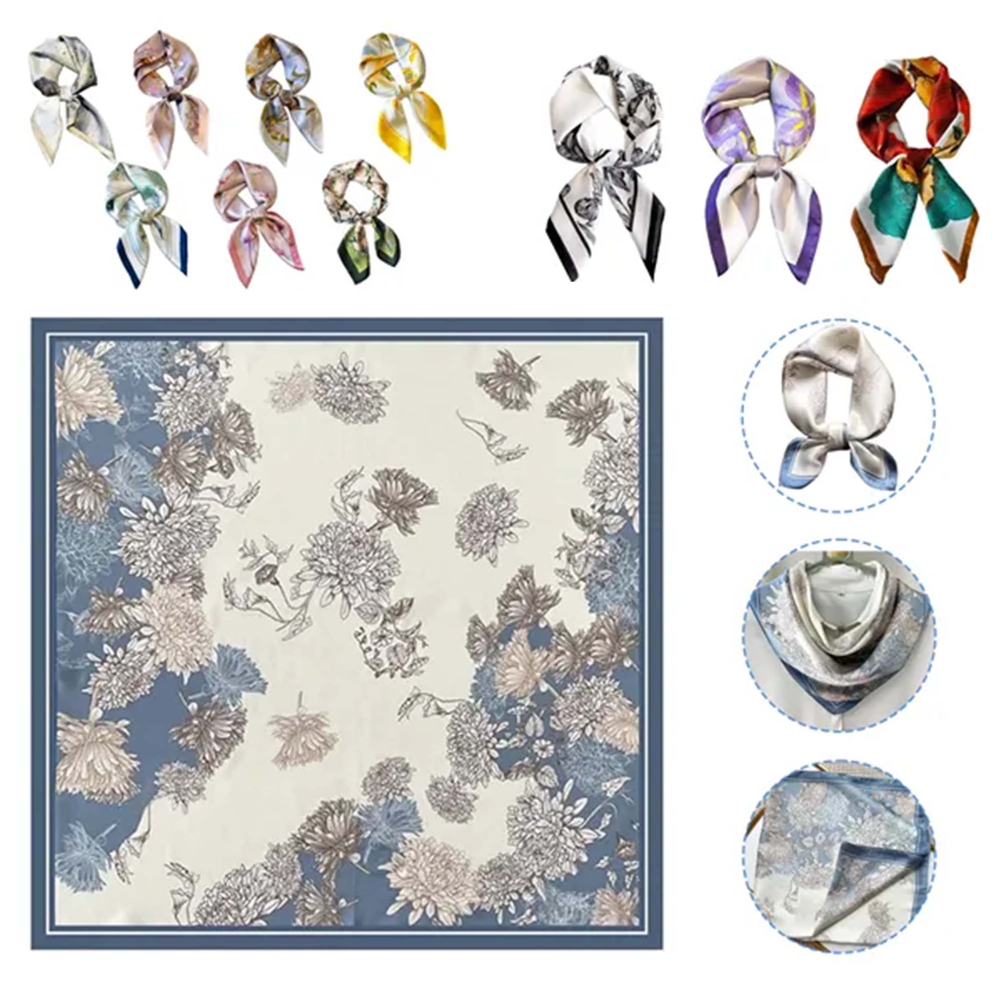 12 Momme Silk Scarves Custom Digital Printing 1