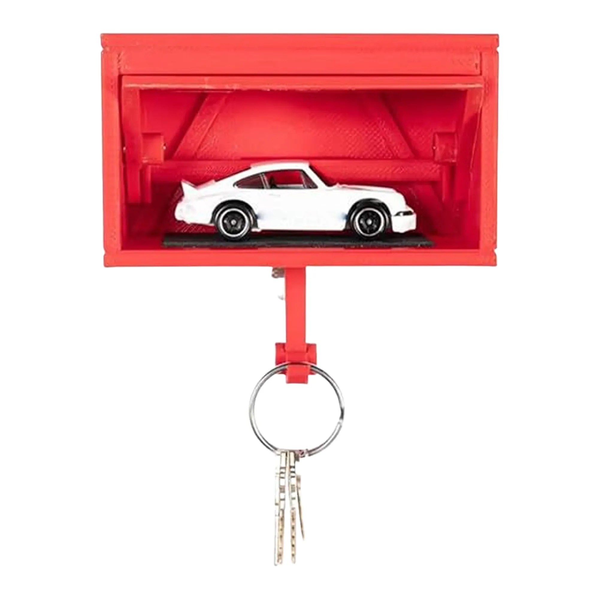 Car Garage Key Holder With Opening Door 4