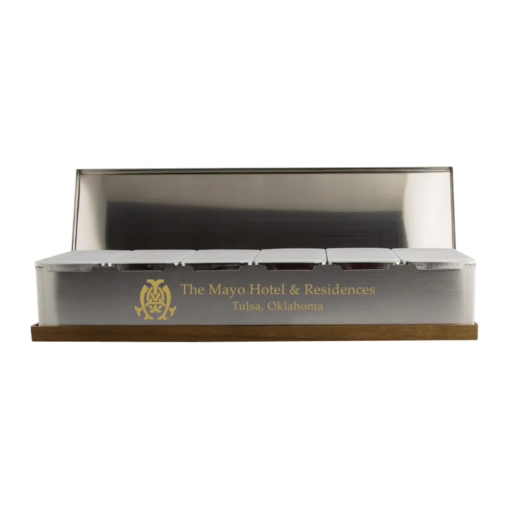Stainless Steel & Wood Hybrid Condiment Caddy 5