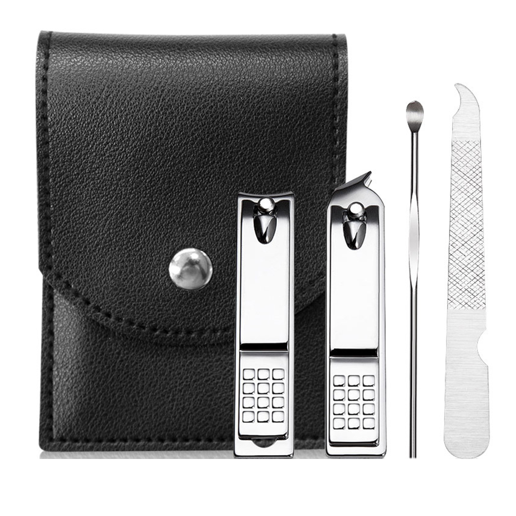 4-Piece Nail Clipper Set With PU Pouch 5