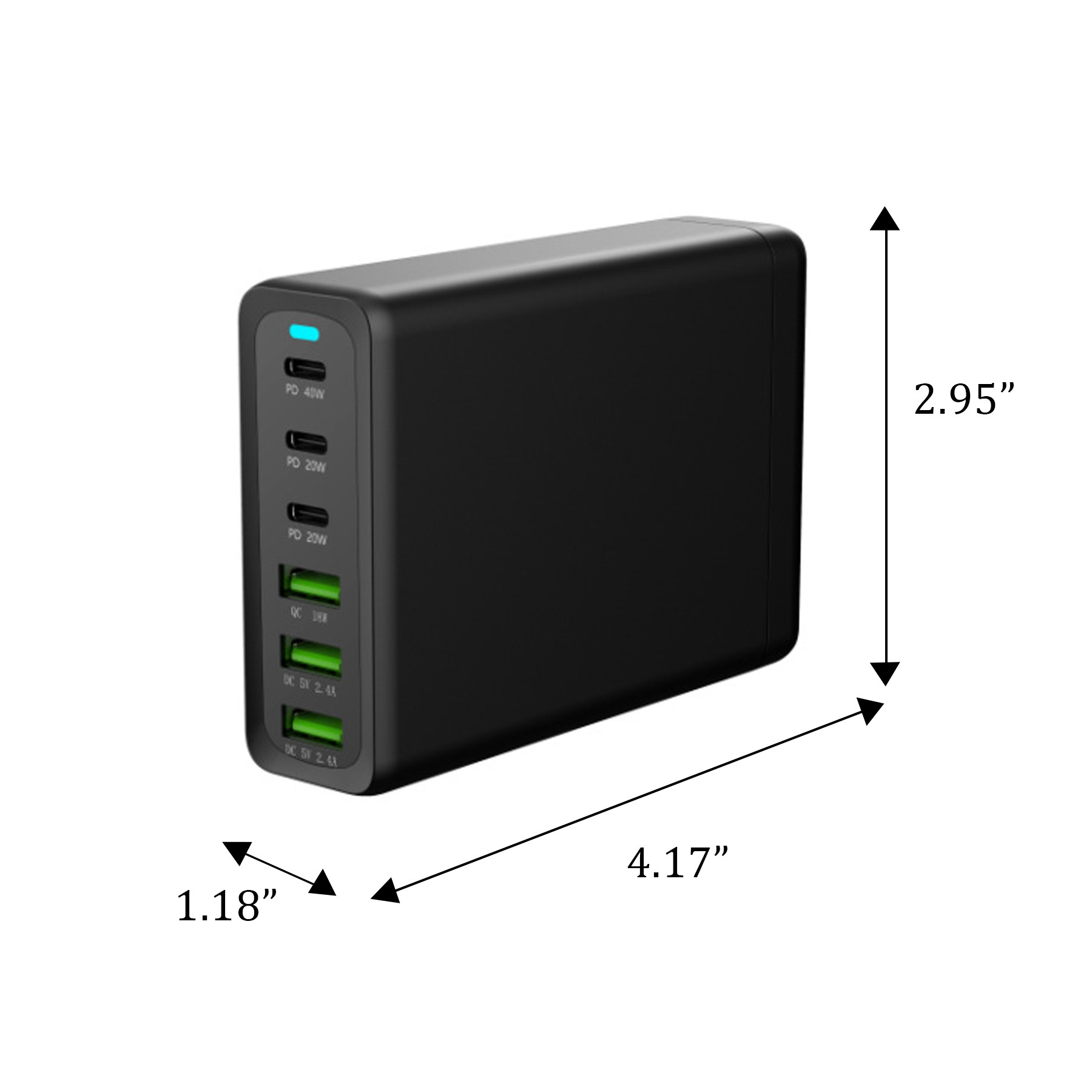 6 Port USB C Charging Station 2