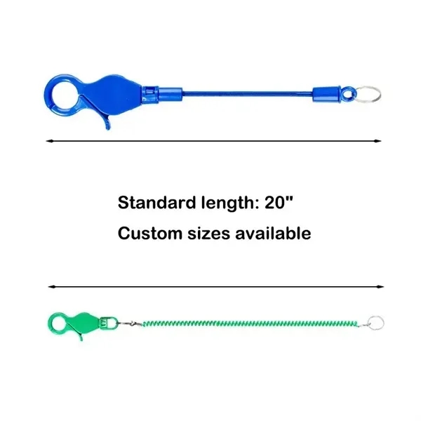 20" Colorful Flexible Anti-Lost Spring Coil Cord Keychain 3