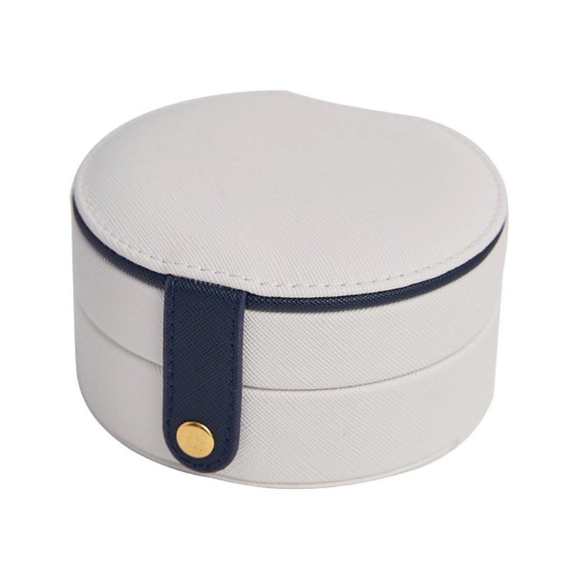 Portable Travel 2-Layer Jewelry Organizer Box with Mirror 12