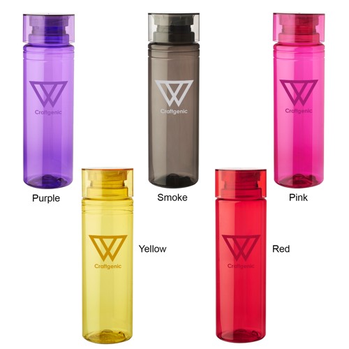Cylindrical Plastic Water Bottle - Plastic, 30 Oz. 2