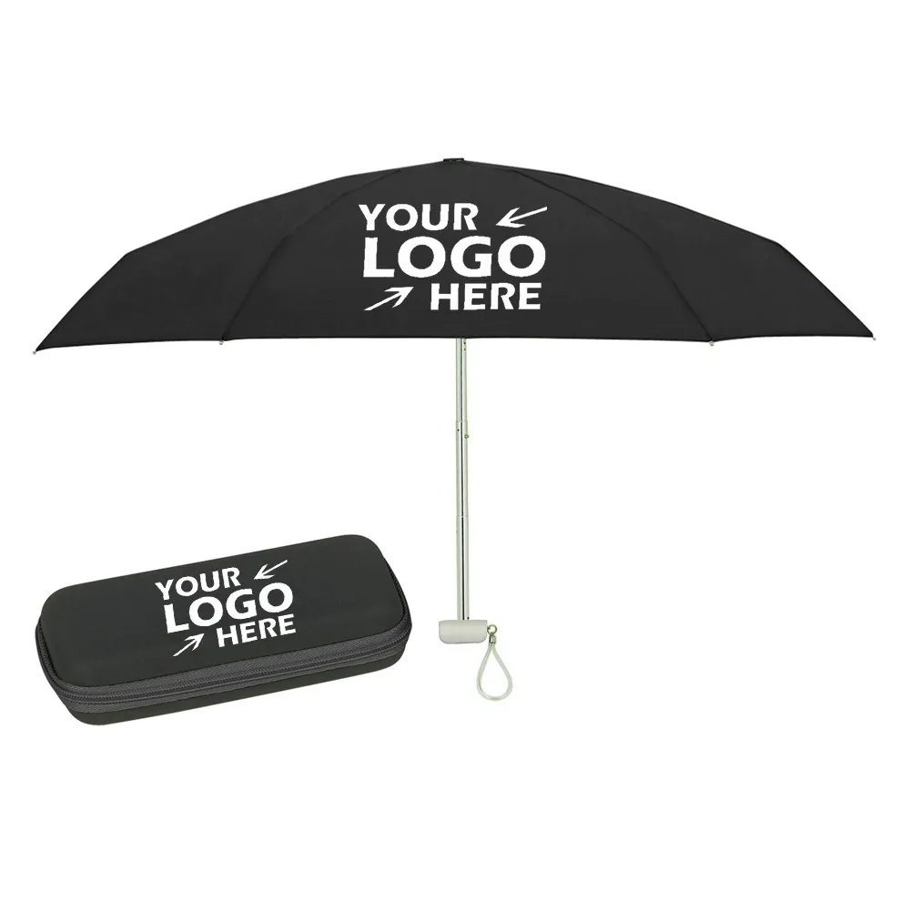 37" Arc Telescopic Folding Travel Umbrella With Eva Case 2