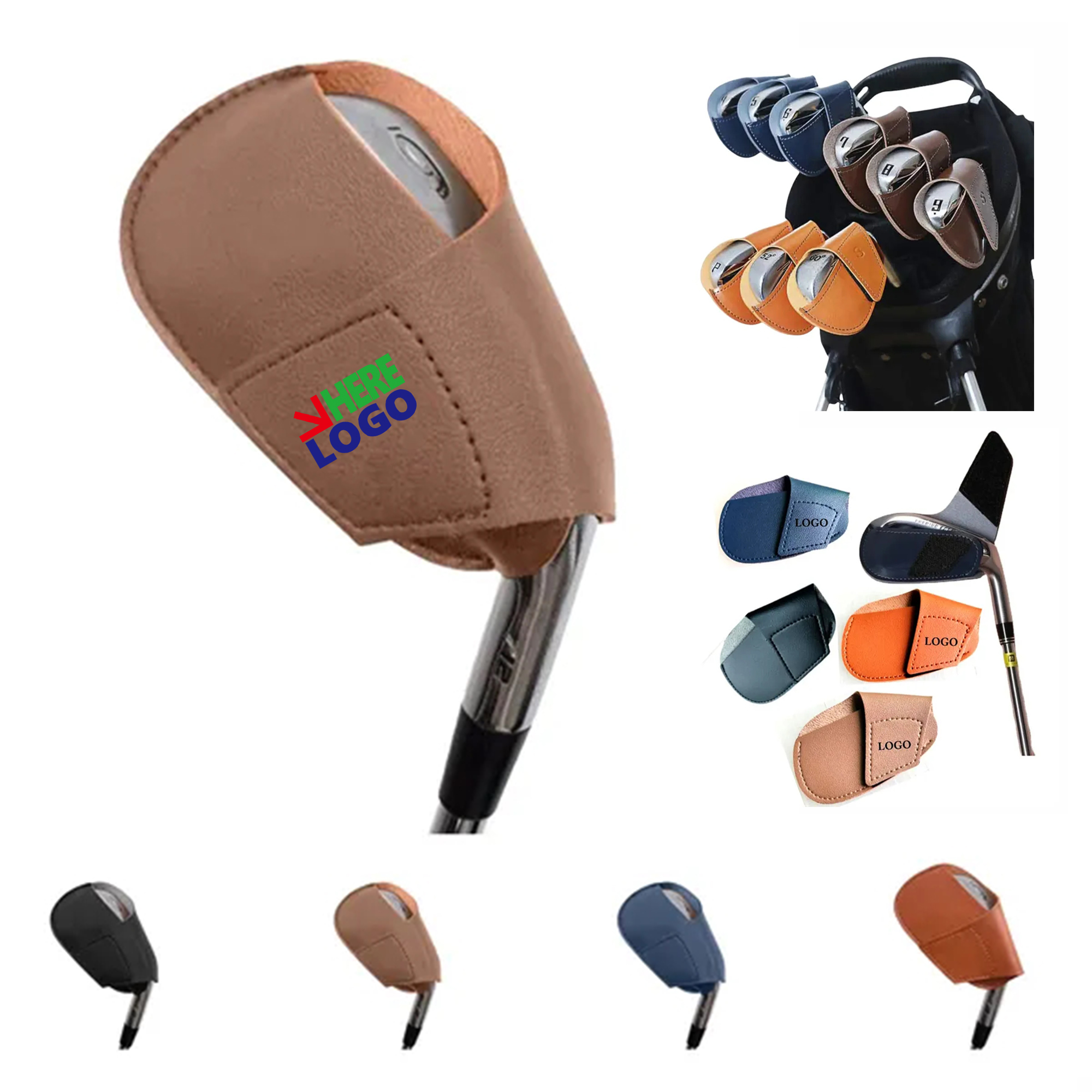Head Protection Leather Cover Golf Club MOQ 10pcs 4