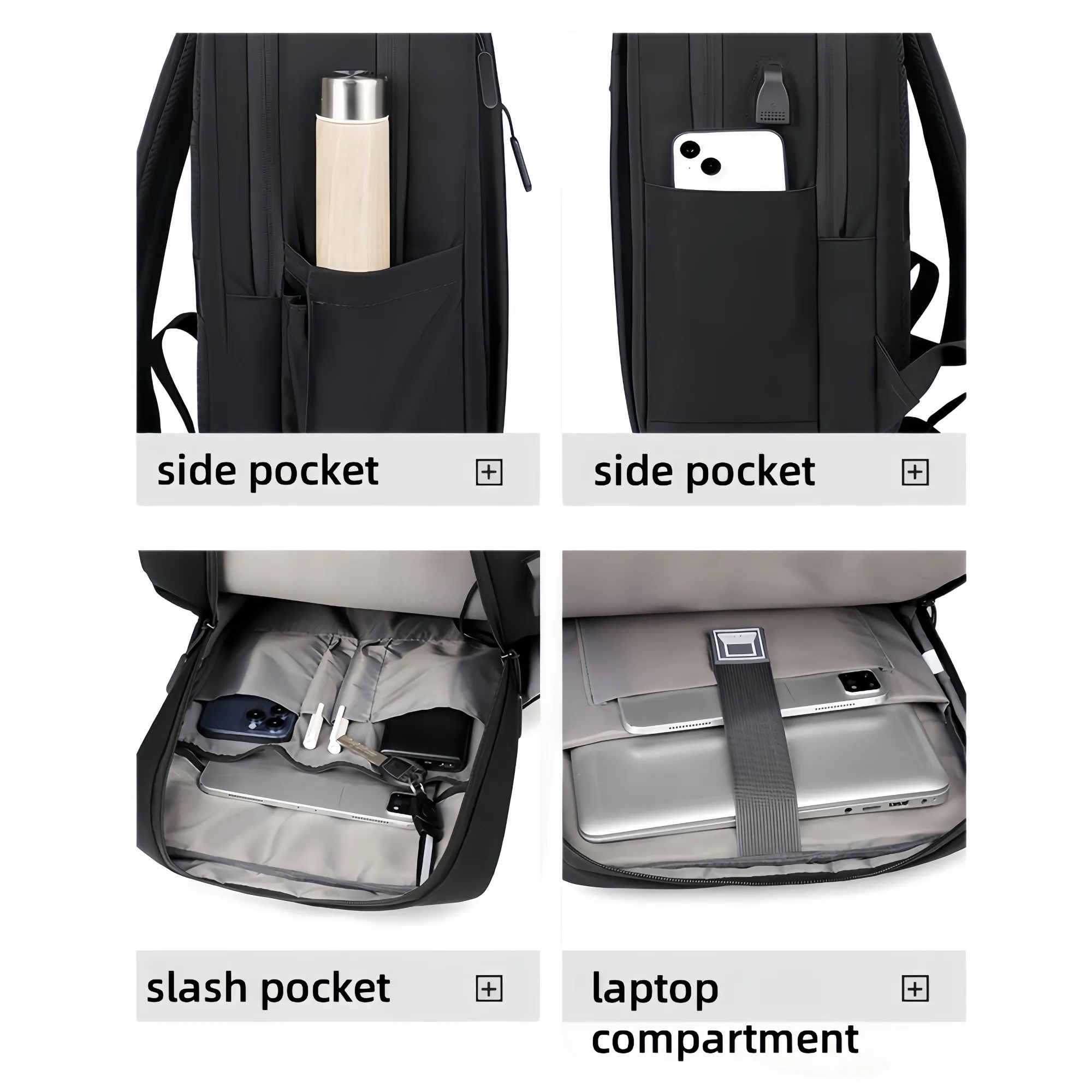 Waterproof Oxford Large Capacity Multi Bag Laptop Backpack 4