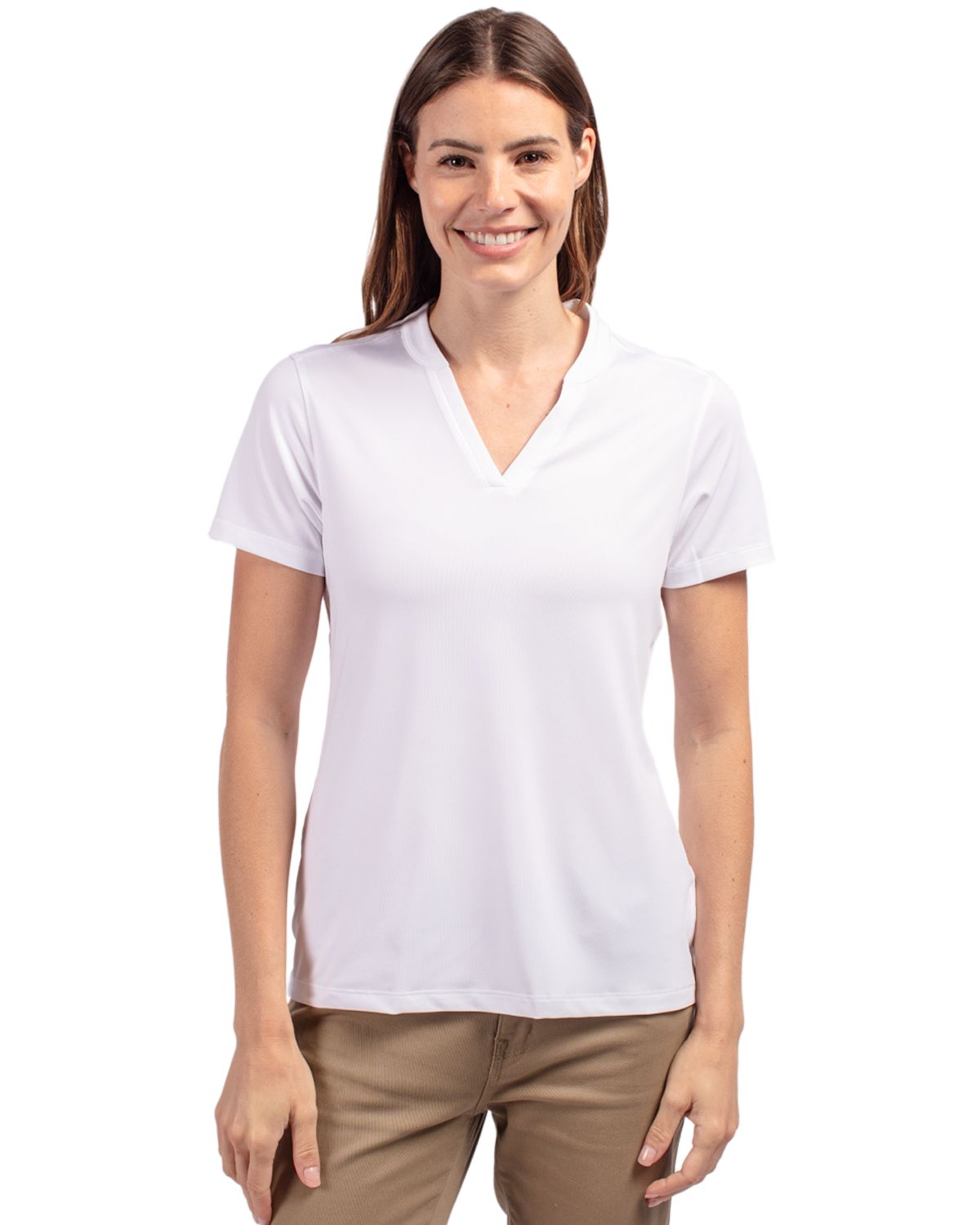Cutter & Buck Forge Recycled Four-Way Stretch Heathered Womens Blade Top 31