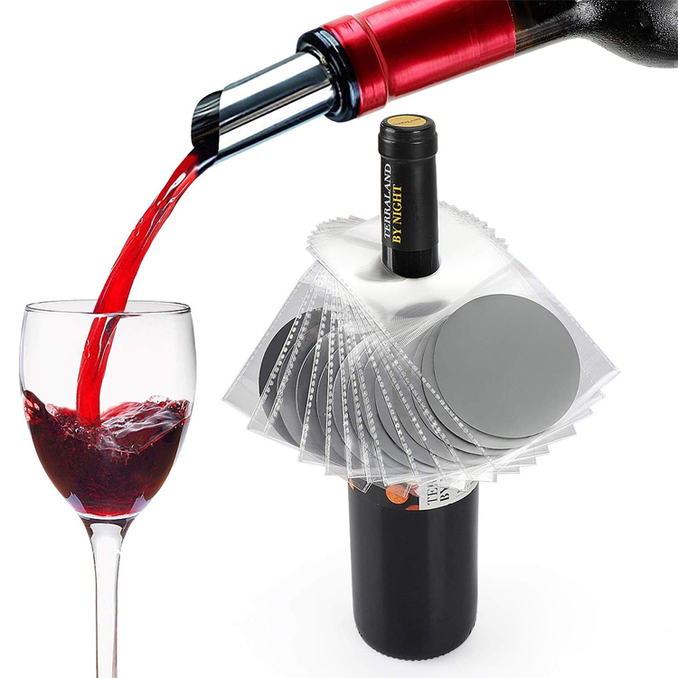 SipStop No-Drip Wine Pourer & 9-Pack Custom Coasters 3