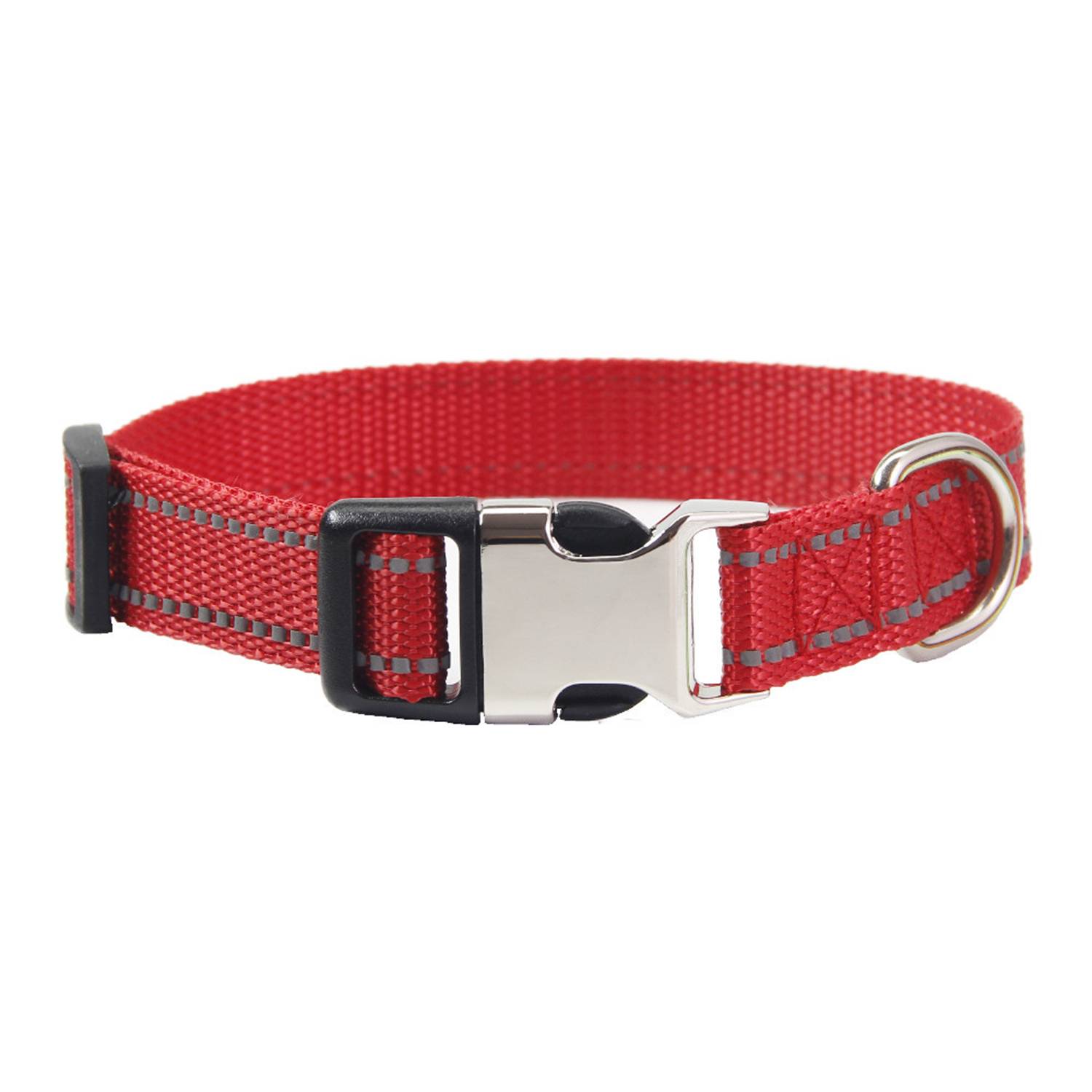 Reflective Dog Collar With Metal Buckle Quick Release 3