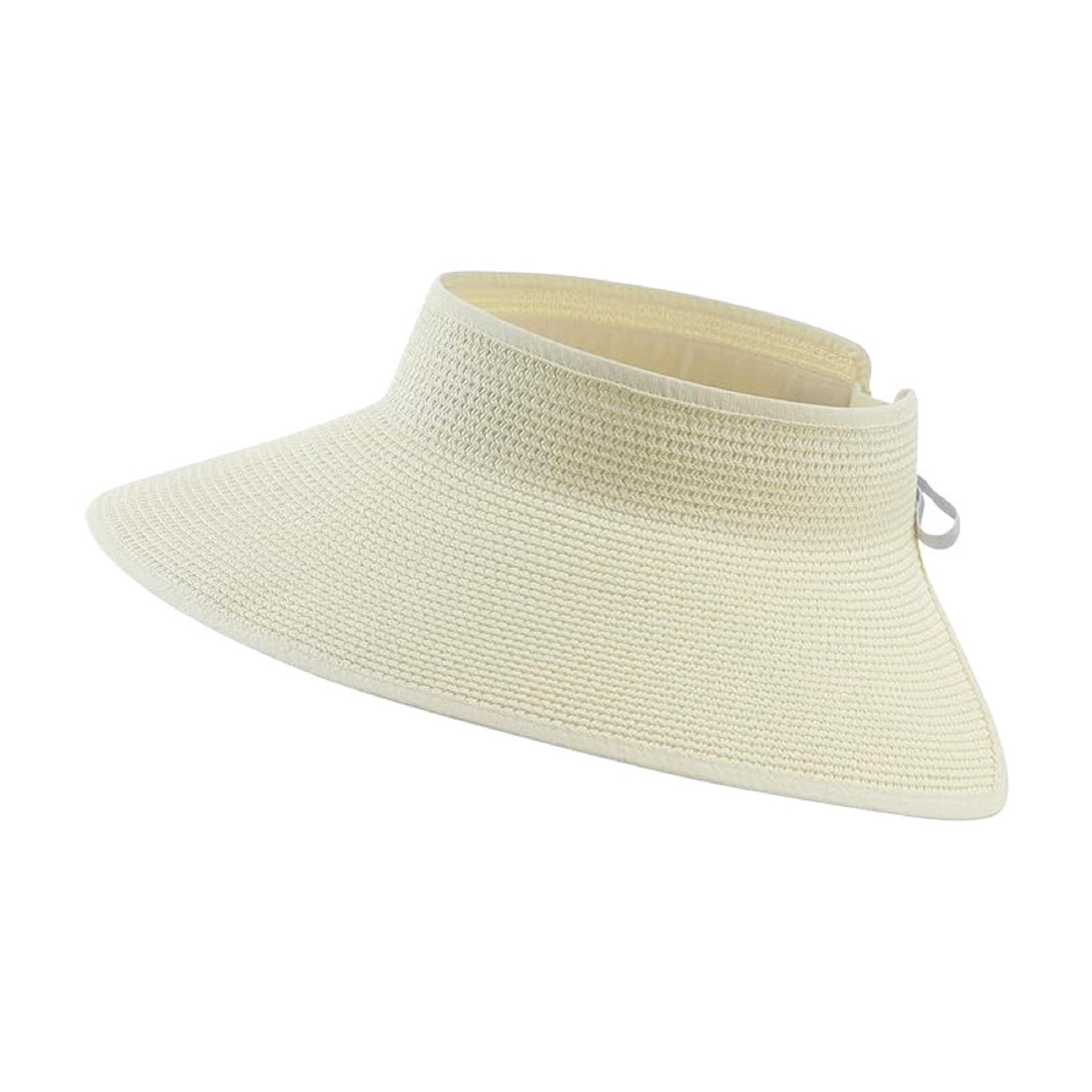 Women's Straw Rolled Ponytail Summer Beach Hat 5