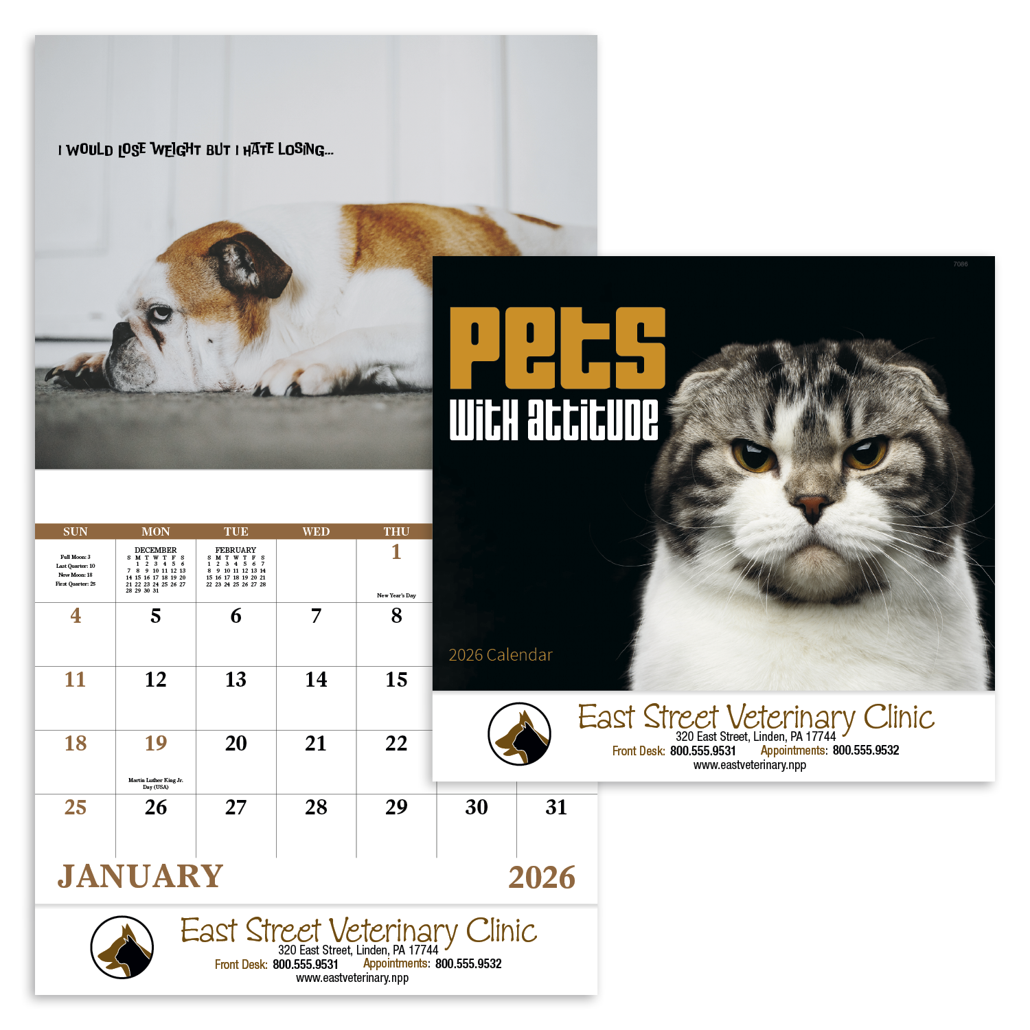 Good Value™ Pets with Attitude - Stapled Calendar 18