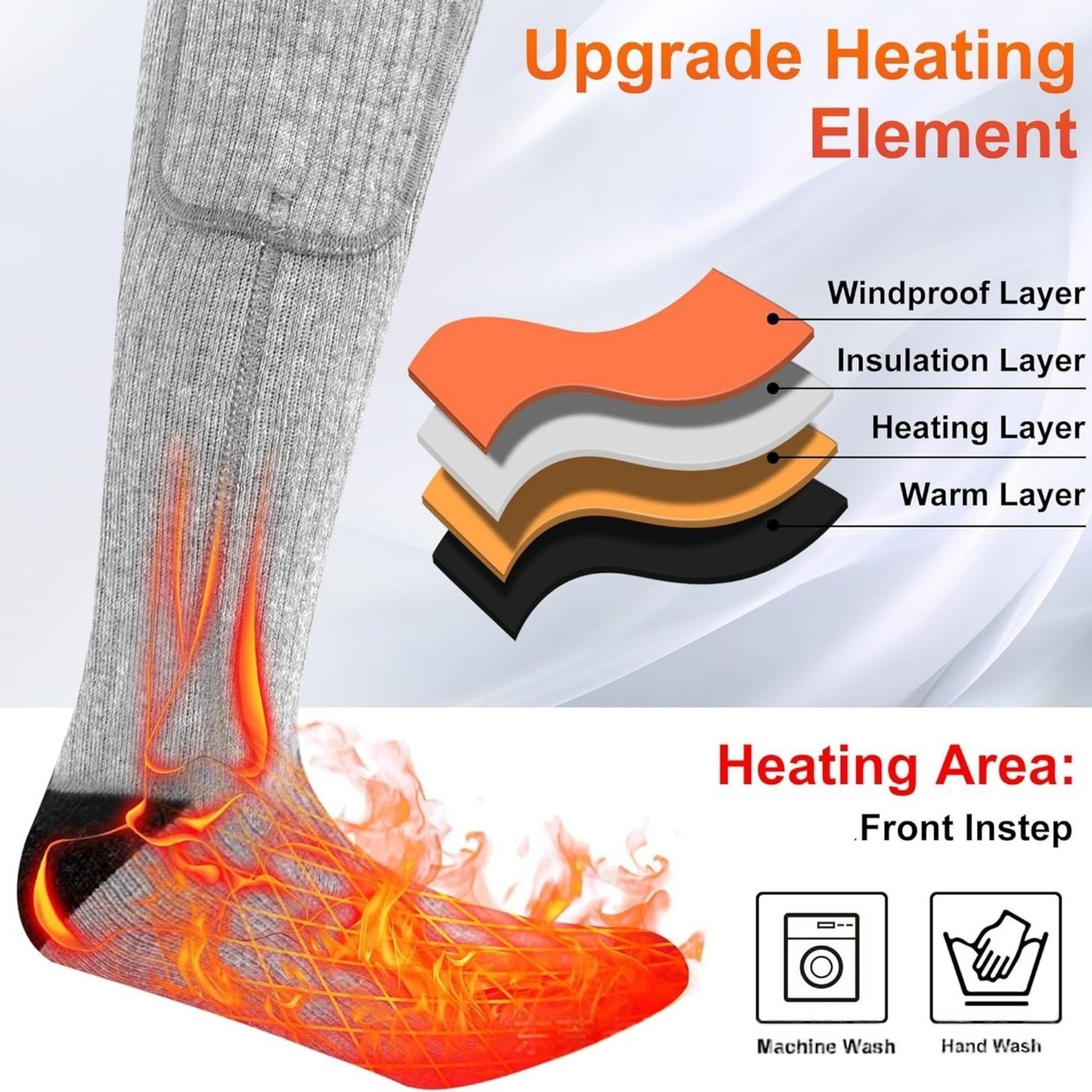 Rechargeable Battery Heating Socks 1