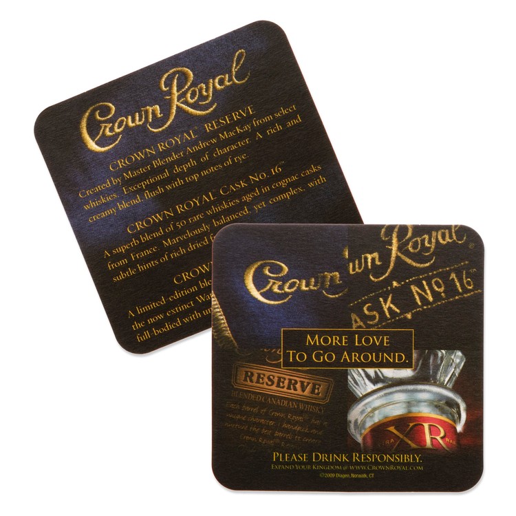 80-Point. 4" Pulp Board Coaster - Round or Square 2