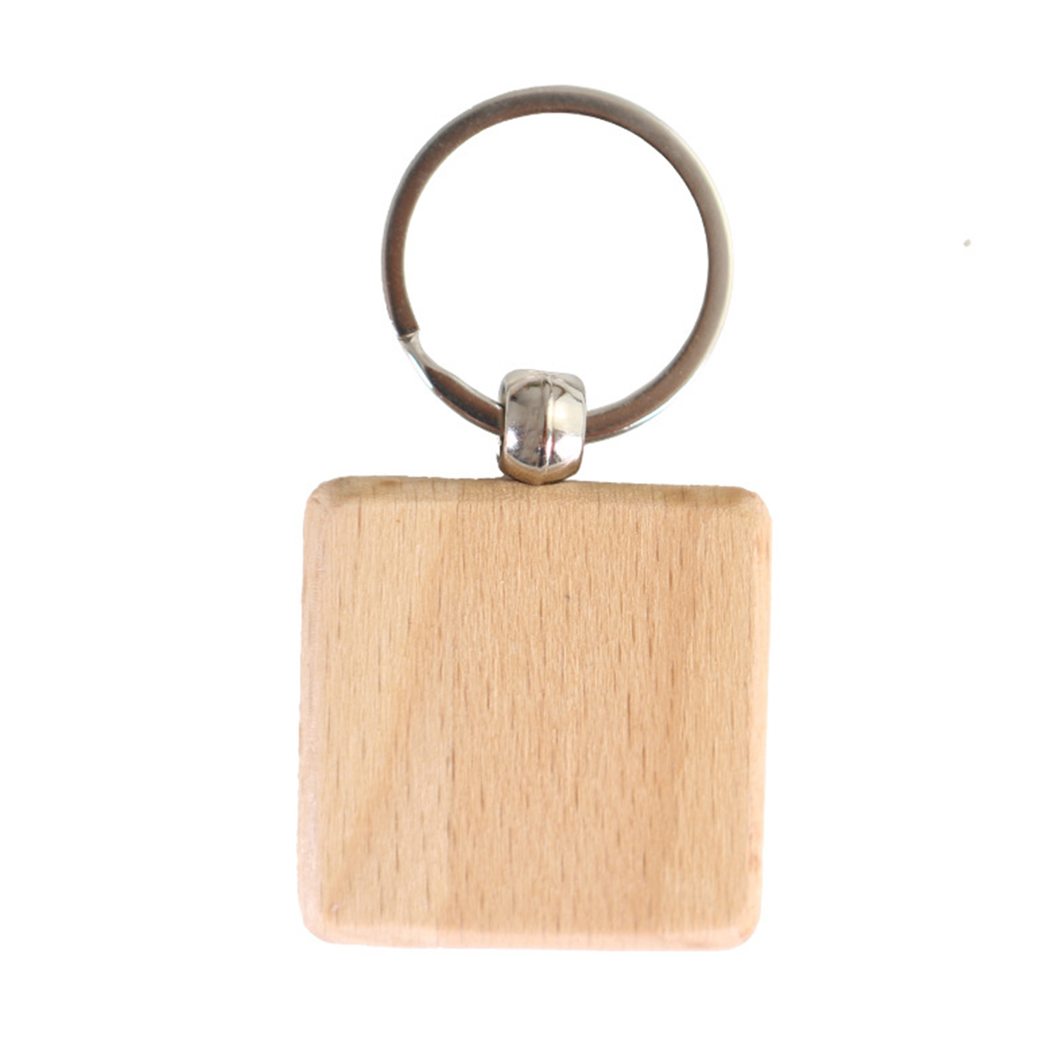 Wooden Square Shape Keychain 1