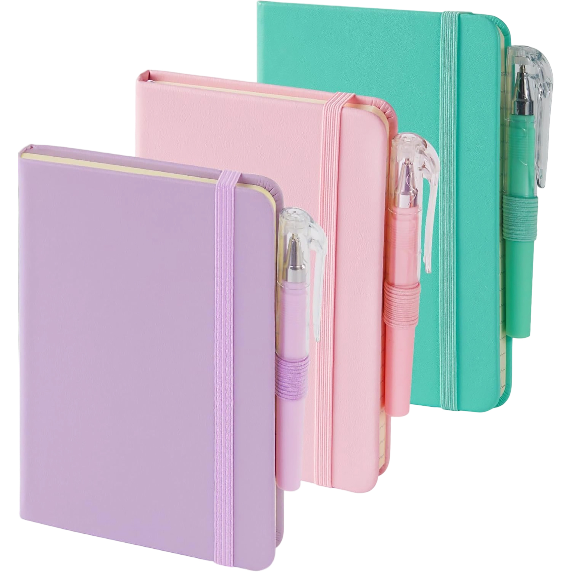 PU Leather Pocket Notebook Journal With Pen 3.7" x 5.7" 8