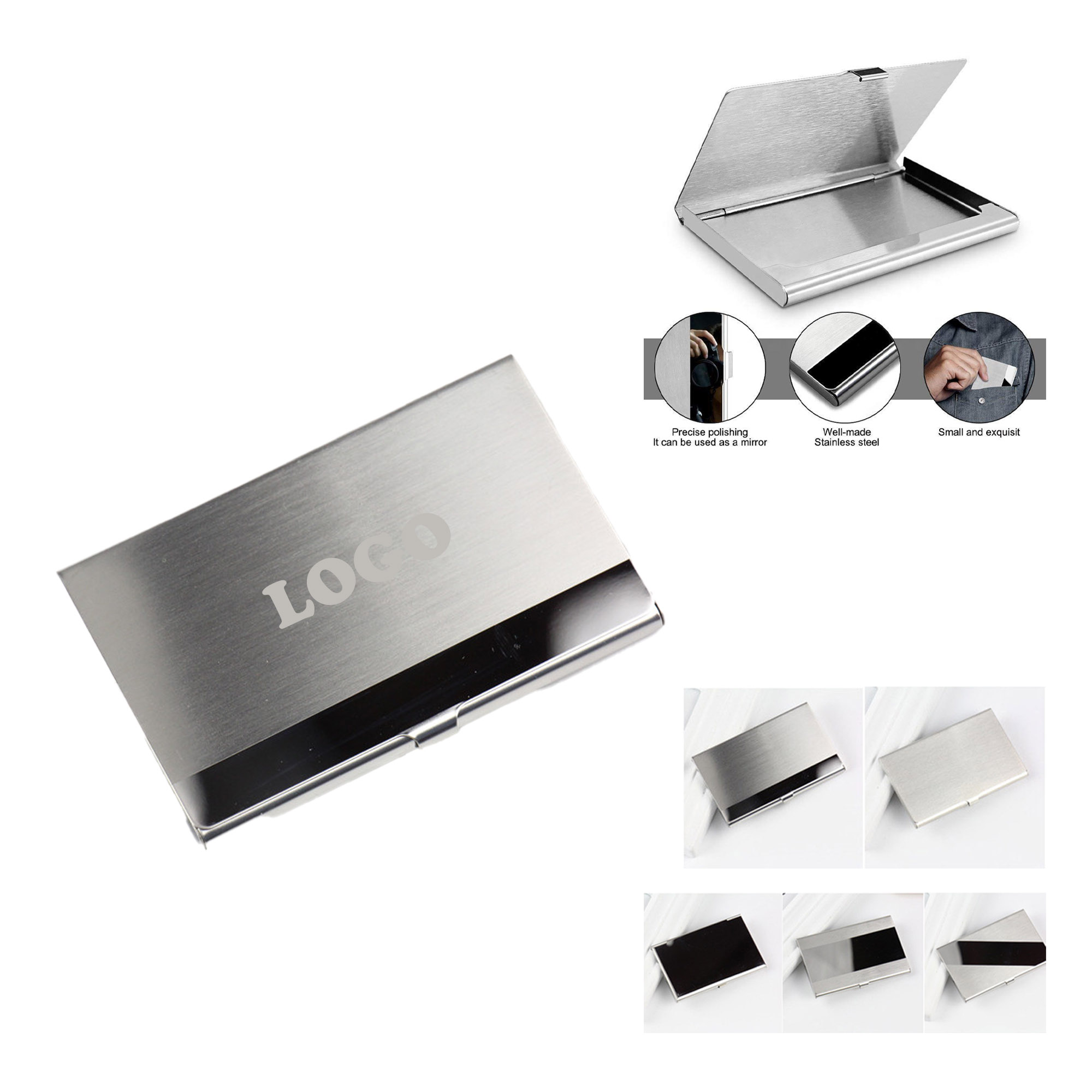 MOQ 10 pcs Metal Business Card Case 4