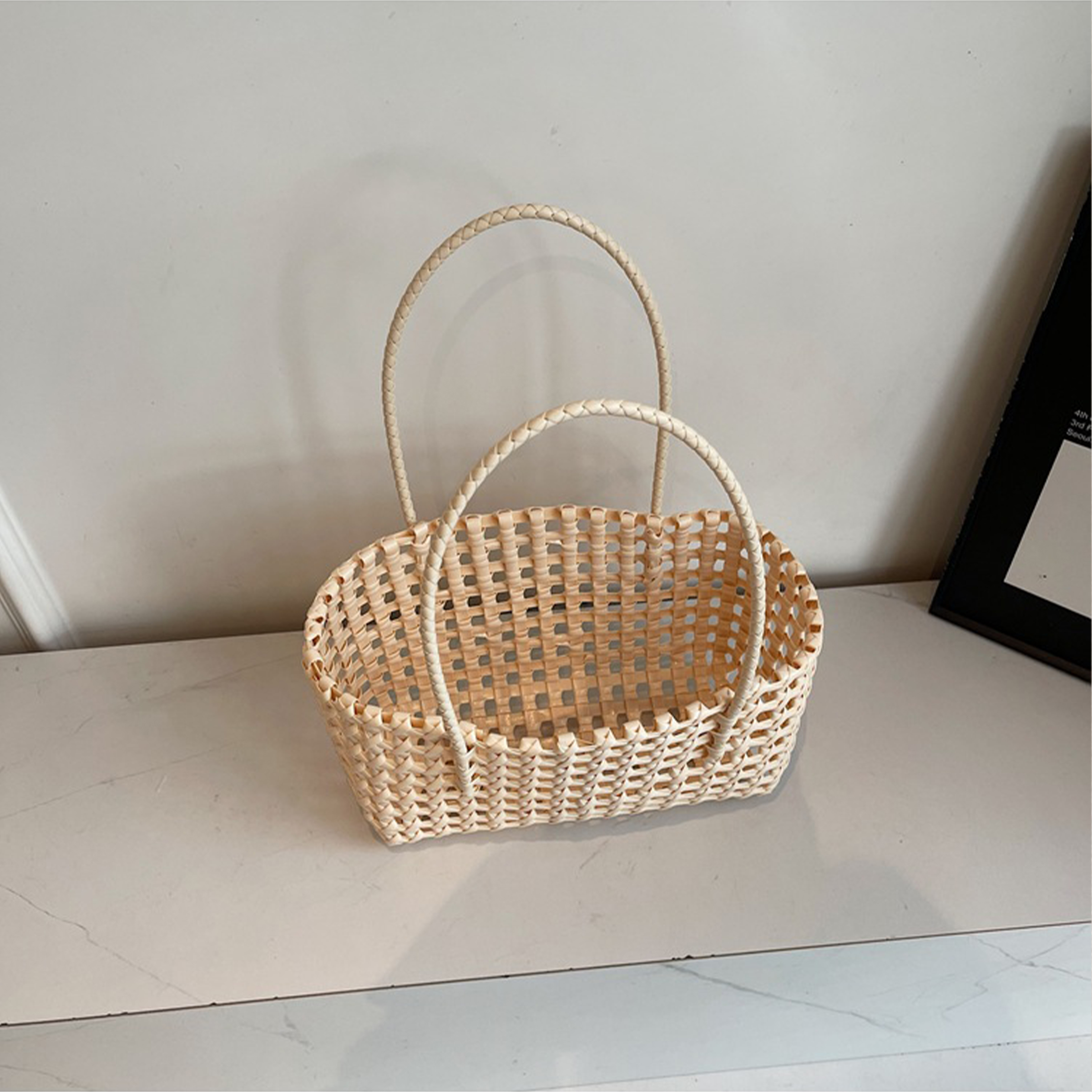 Polyester Hollow Woven Vacation Shoulder Bag 6