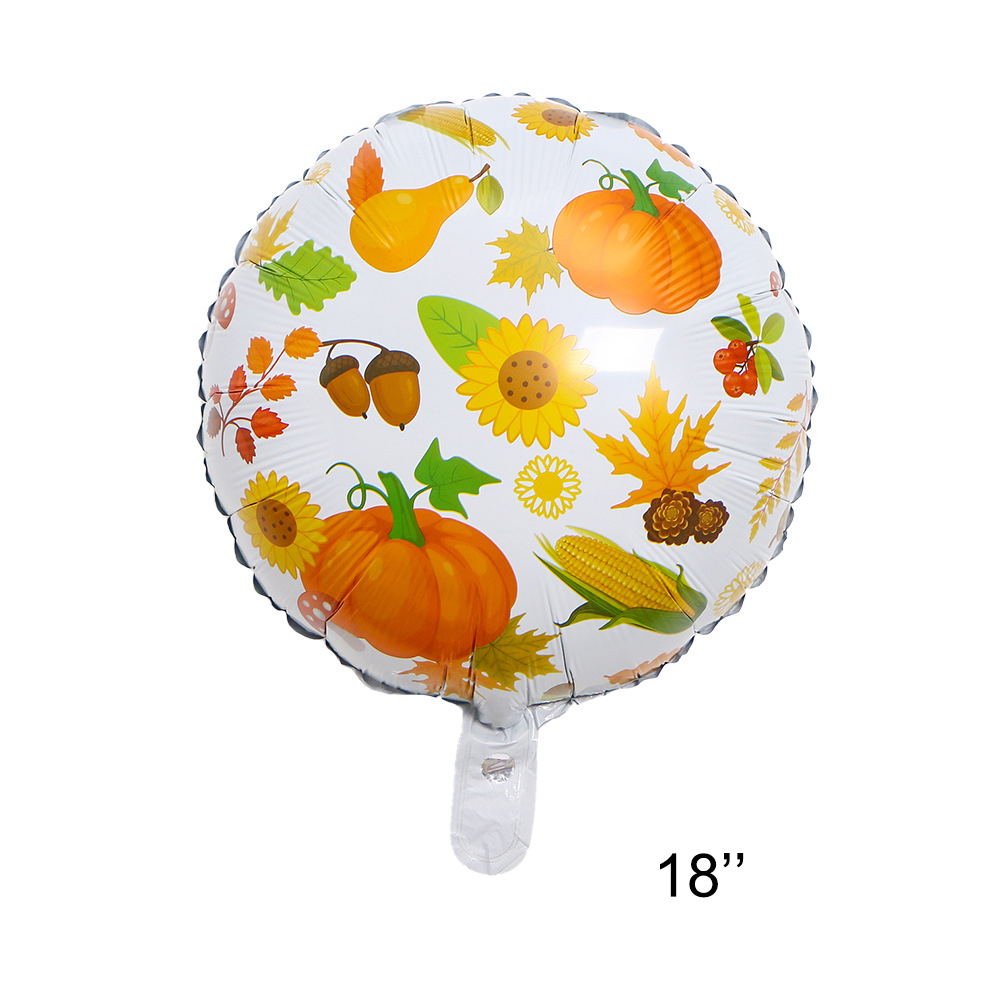 18'' Thanksgiving Day Maple Leaf Mylar Balloon 9