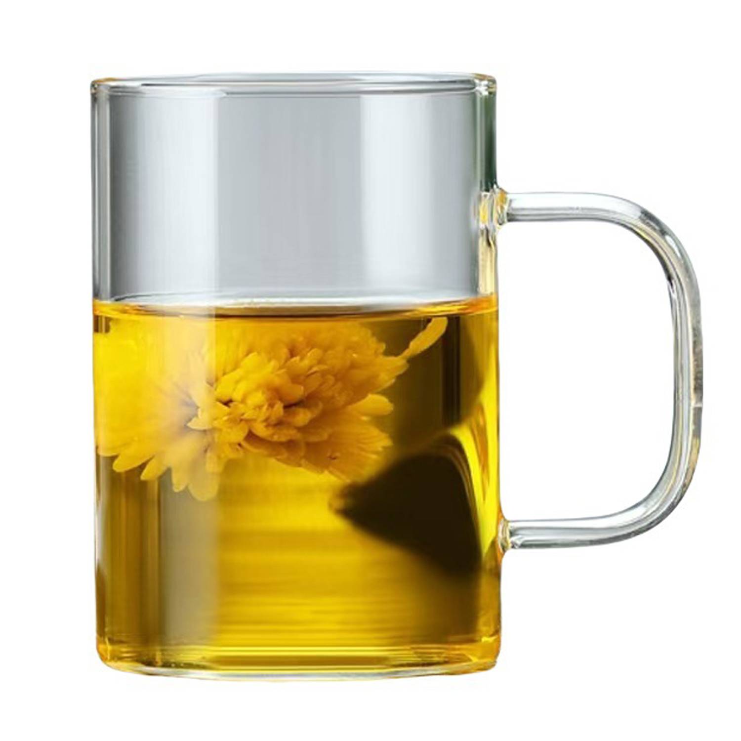 12oz Colorful Handle Heatproof Glass Mug 2