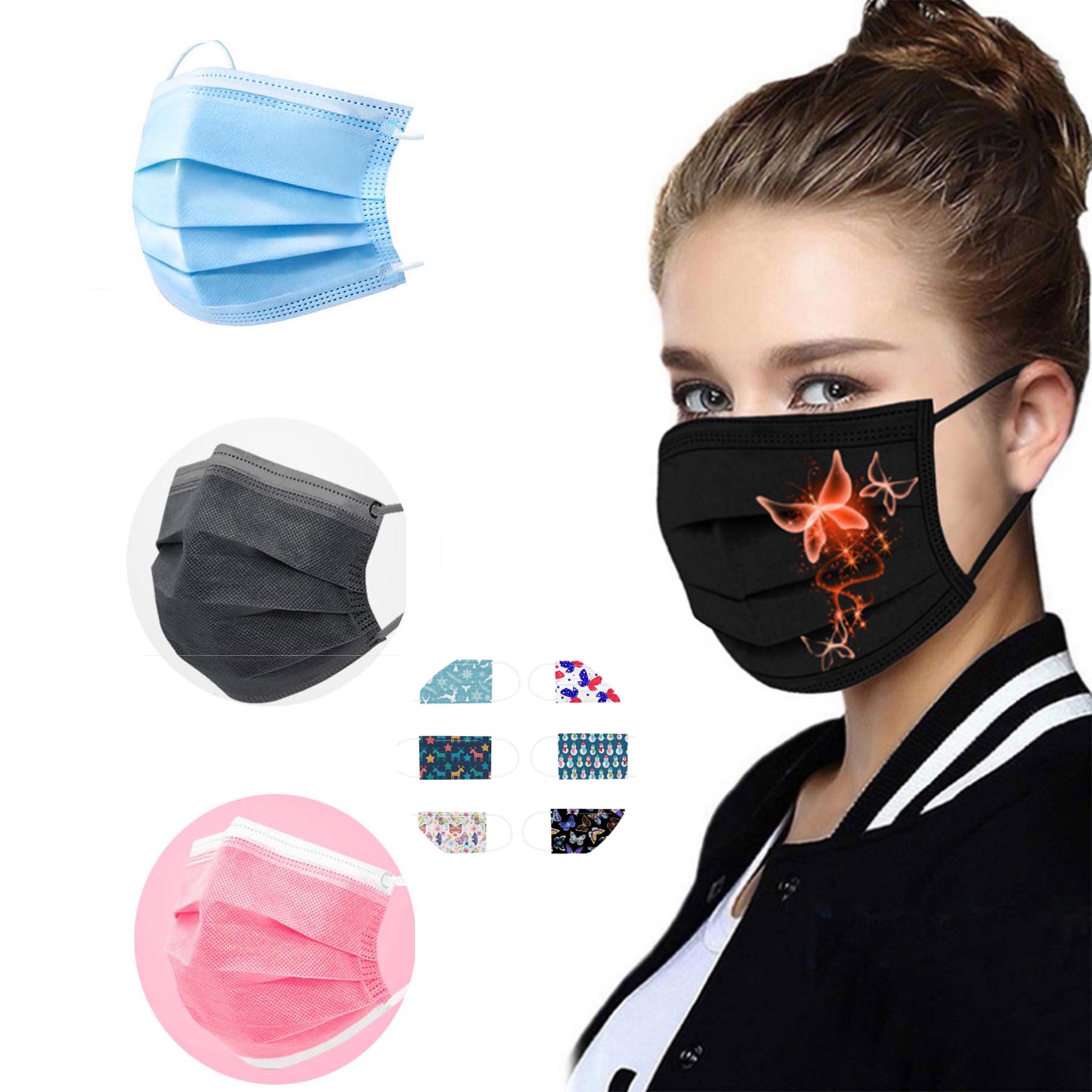 Custom Full Color 3-Ply Disposable Mask 2