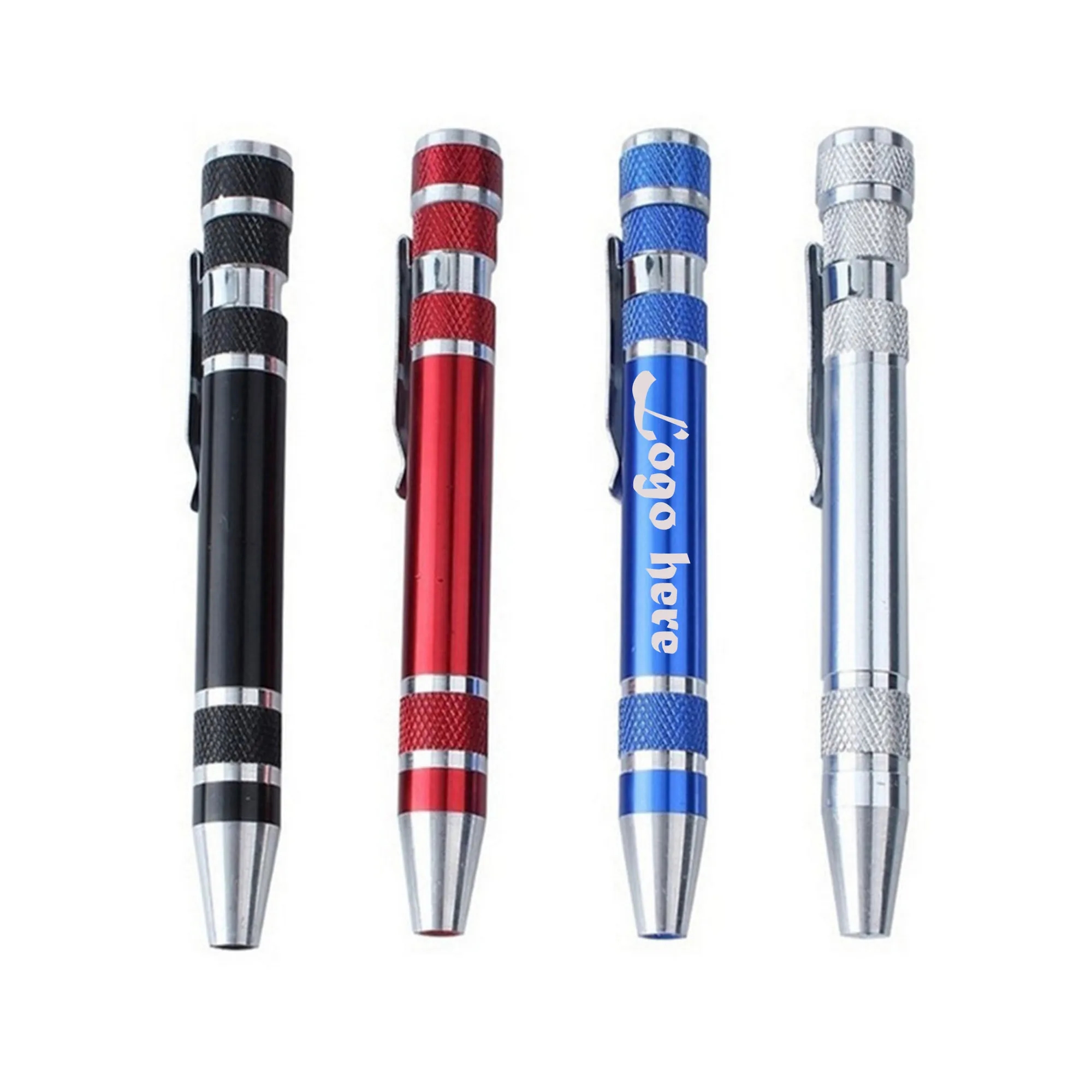 Aluminum Alloy 8 in 1 Pocket Mini Screwdriver Pen